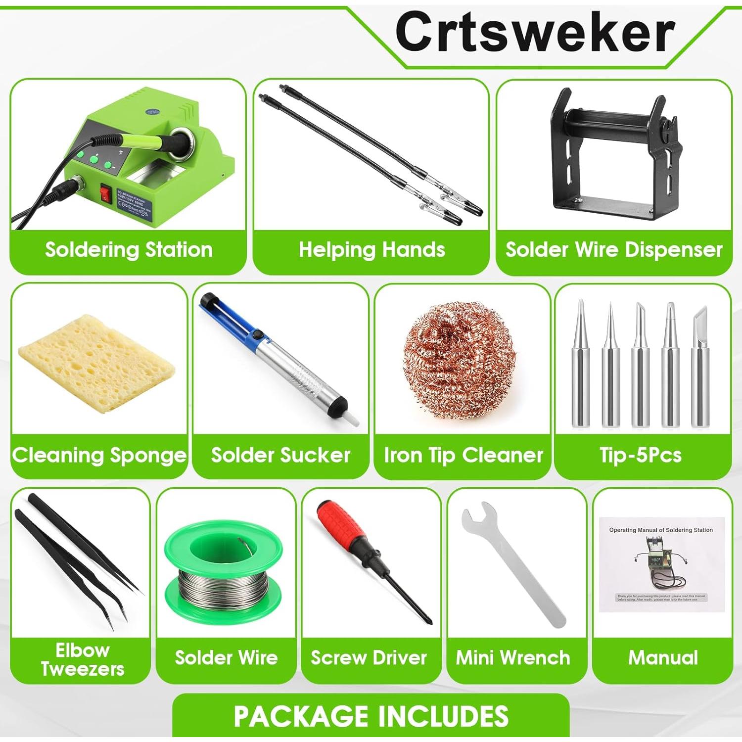 Estación de Soldadura Crtsweker 100W Digital con Accesorios