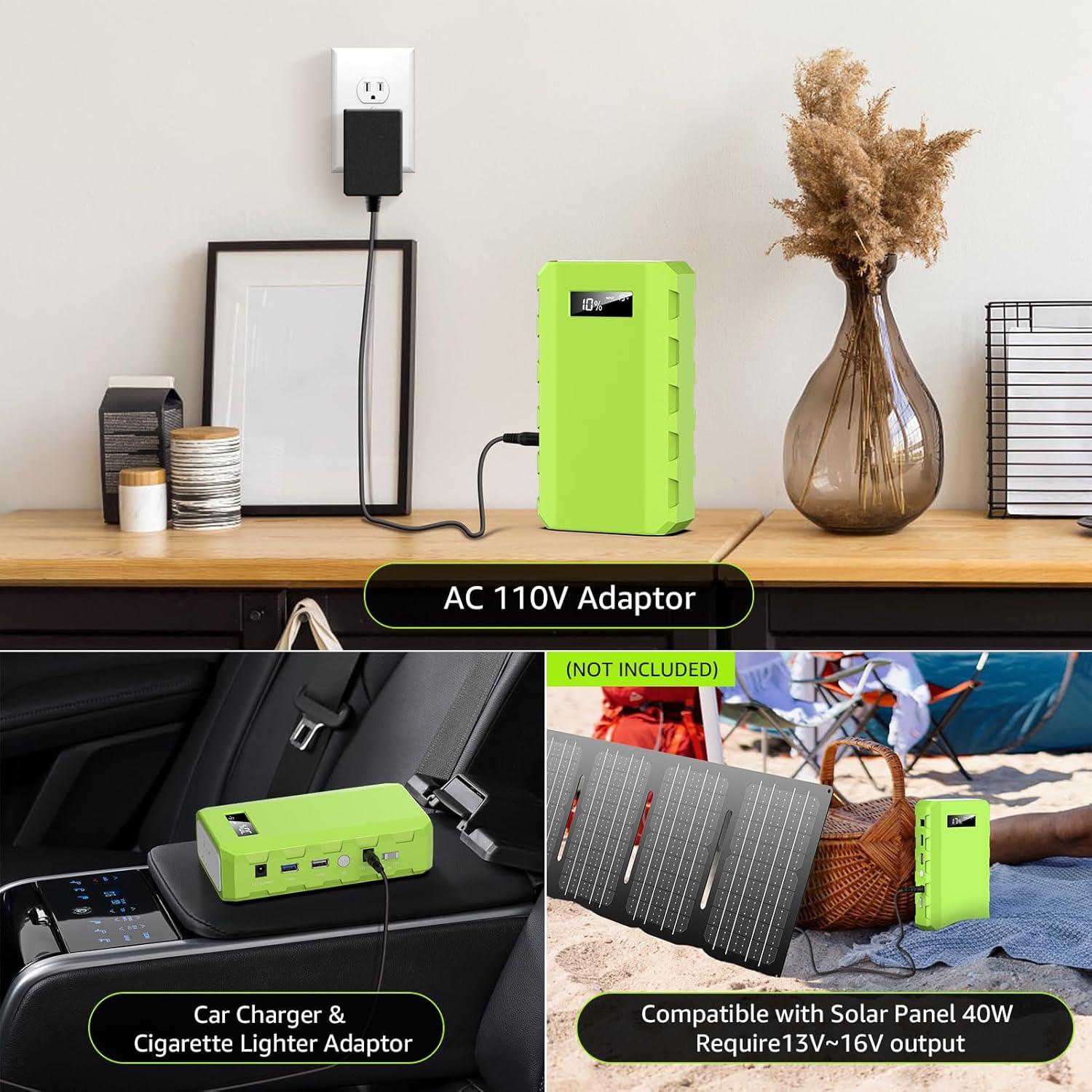 Estación de Energía Portátil Powkey 24000mAh 88.8Wh Verde