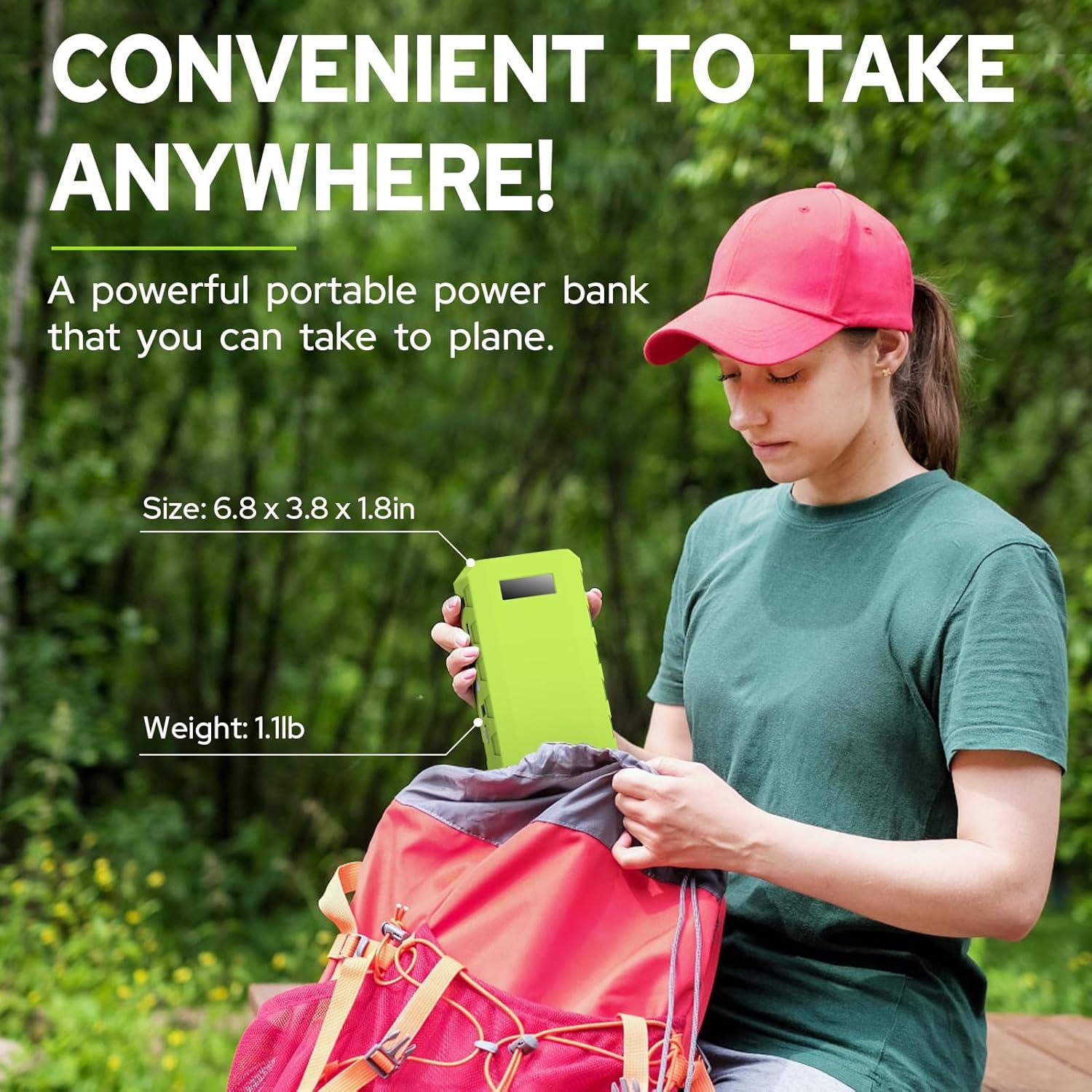 Estación de Energía Portátil Powkey 24000mAh 88.8Wh Verde