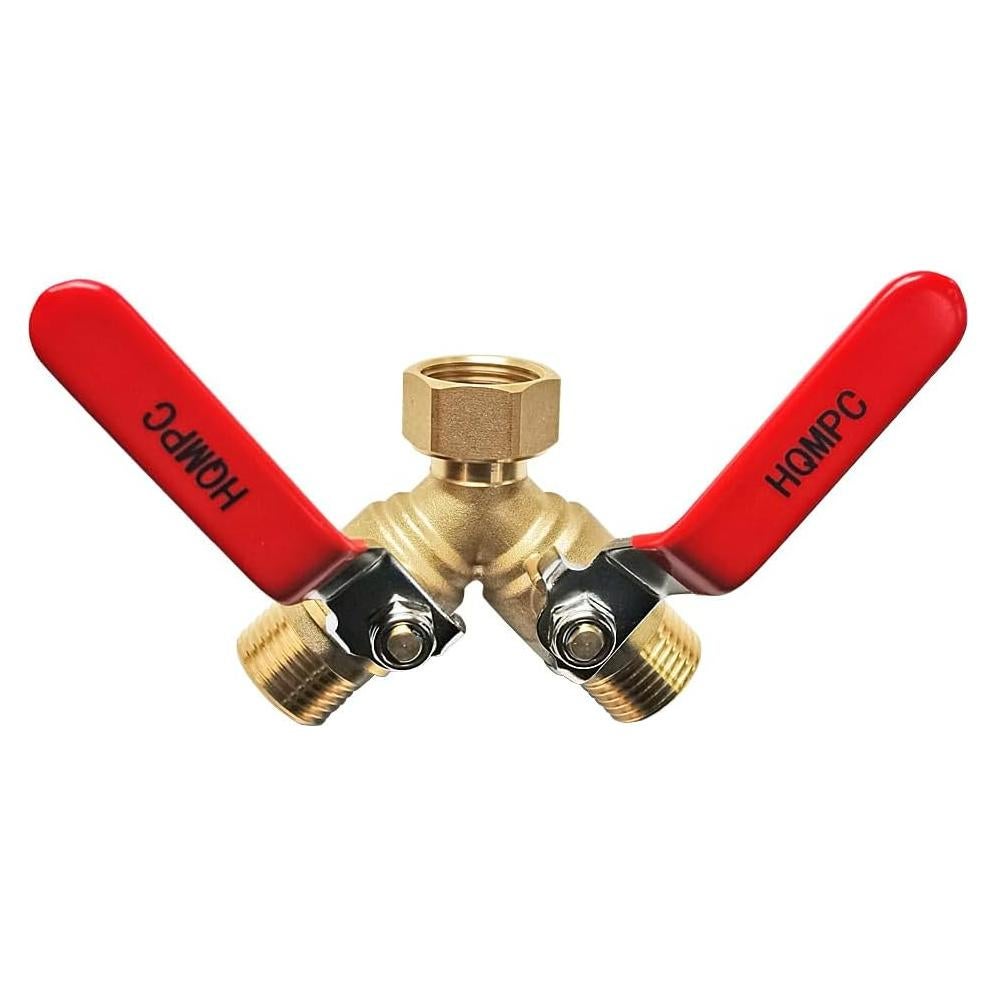 Divisor de Manguera Y HQMPC de Latón 2 Vías a Prueba de Fugas
