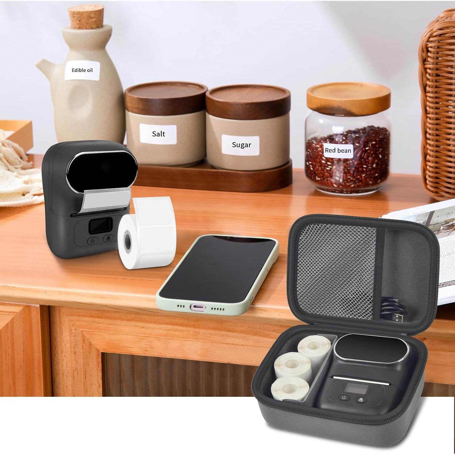 Funda Organizador Boobowl para Etiquetadora Phomemo M110 - Gris