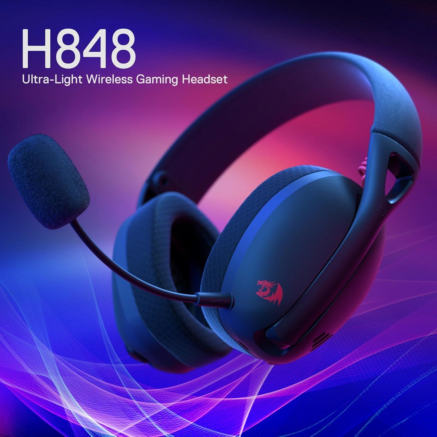 Auriculares Gaming Inalámbricos Redragon H848 - Sonido 7.1 - Ligero