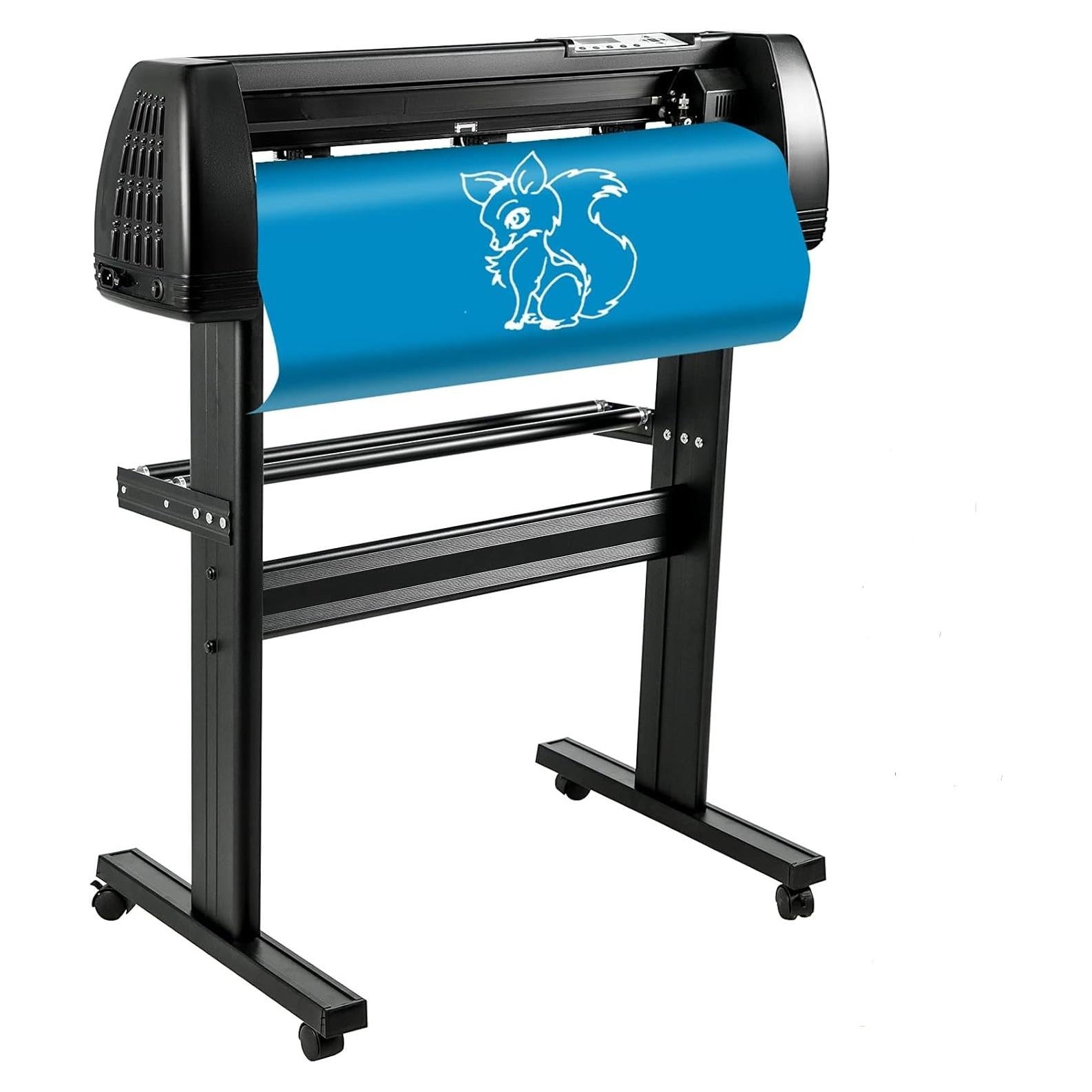 VEVOR Vinyl Cutter Machine 34 Inch Paper Feed Cutting Plotter Bundle Adjustable Force & Speed Vinyl Printer, LCD Display Windows Compatible Sign Making kit with Signmaster Software, Supplies, 3 Blades