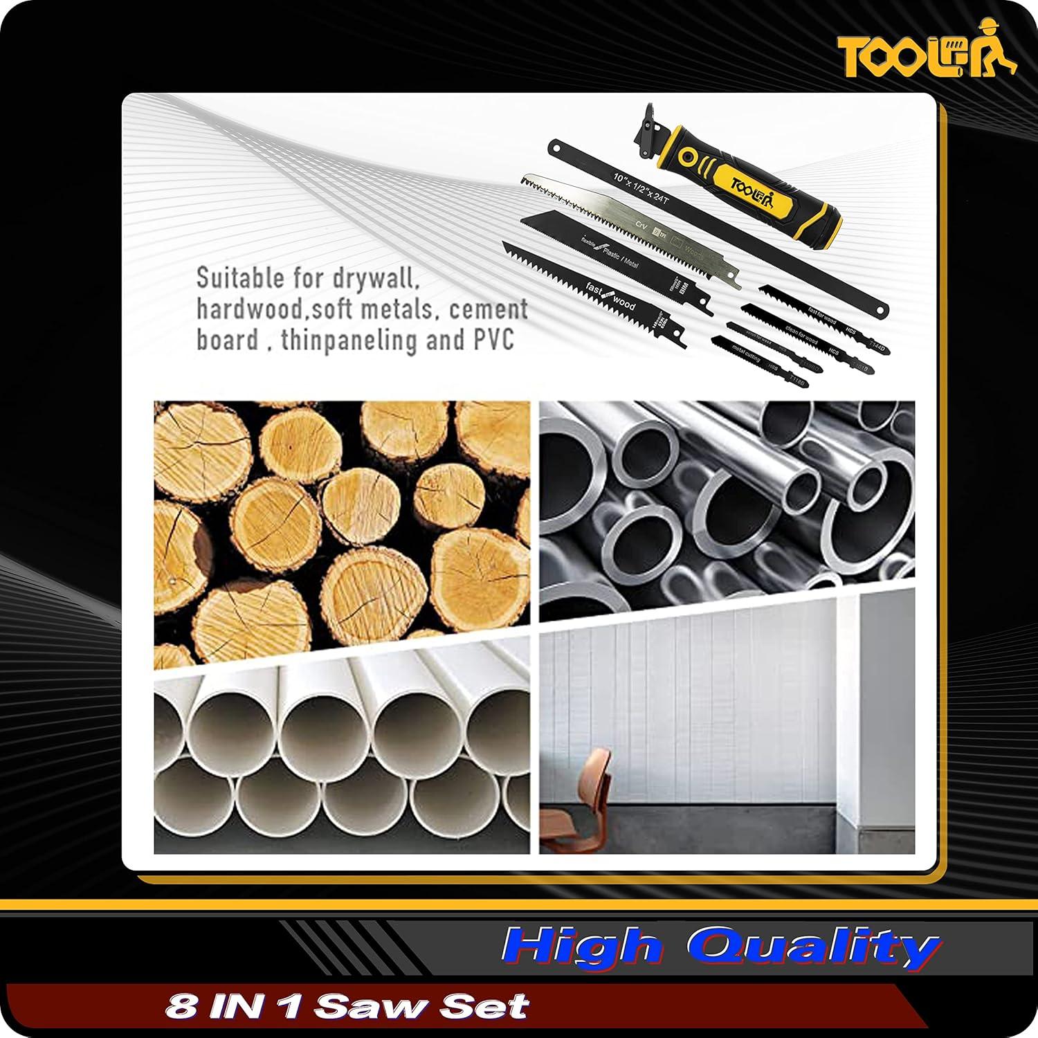 Sierra de Mano TOOLAN 8 en 1 para Yeso y Madera