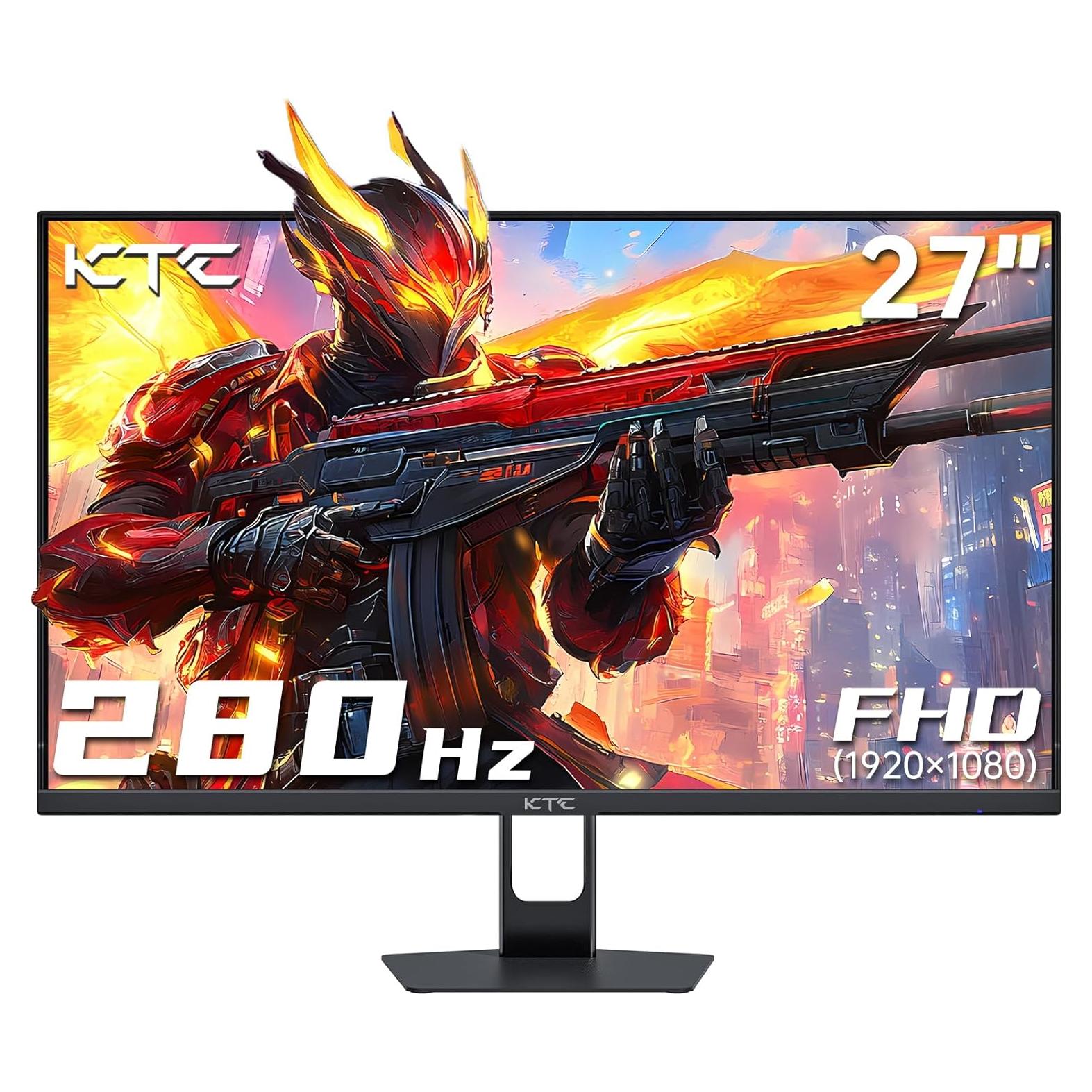 27 Inch 280Hz Gaming Monitor, FHD 1080P 240Hz PC Computer Monitor, Fast VA Panel, 1ms GTG, FreeSync G-Sync Compatible, HDR Support, 126% sRGB, HDMI and Displayport Inputs, H27E22P
