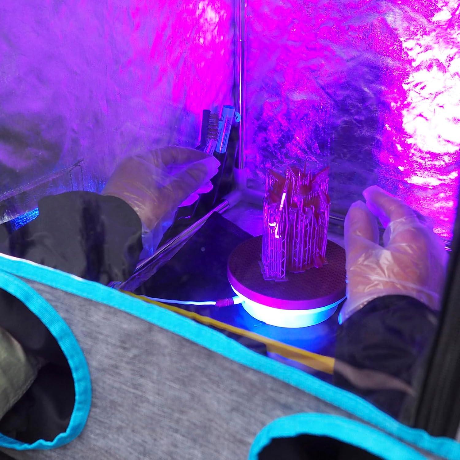 3D Printer Multifunctional Enclosure Paint Spray Booth with Exhaust Fan Filter System Ventilation with Adjustable Speed Control Power Adapter for Resin 3D Printer Painting Polishing Model