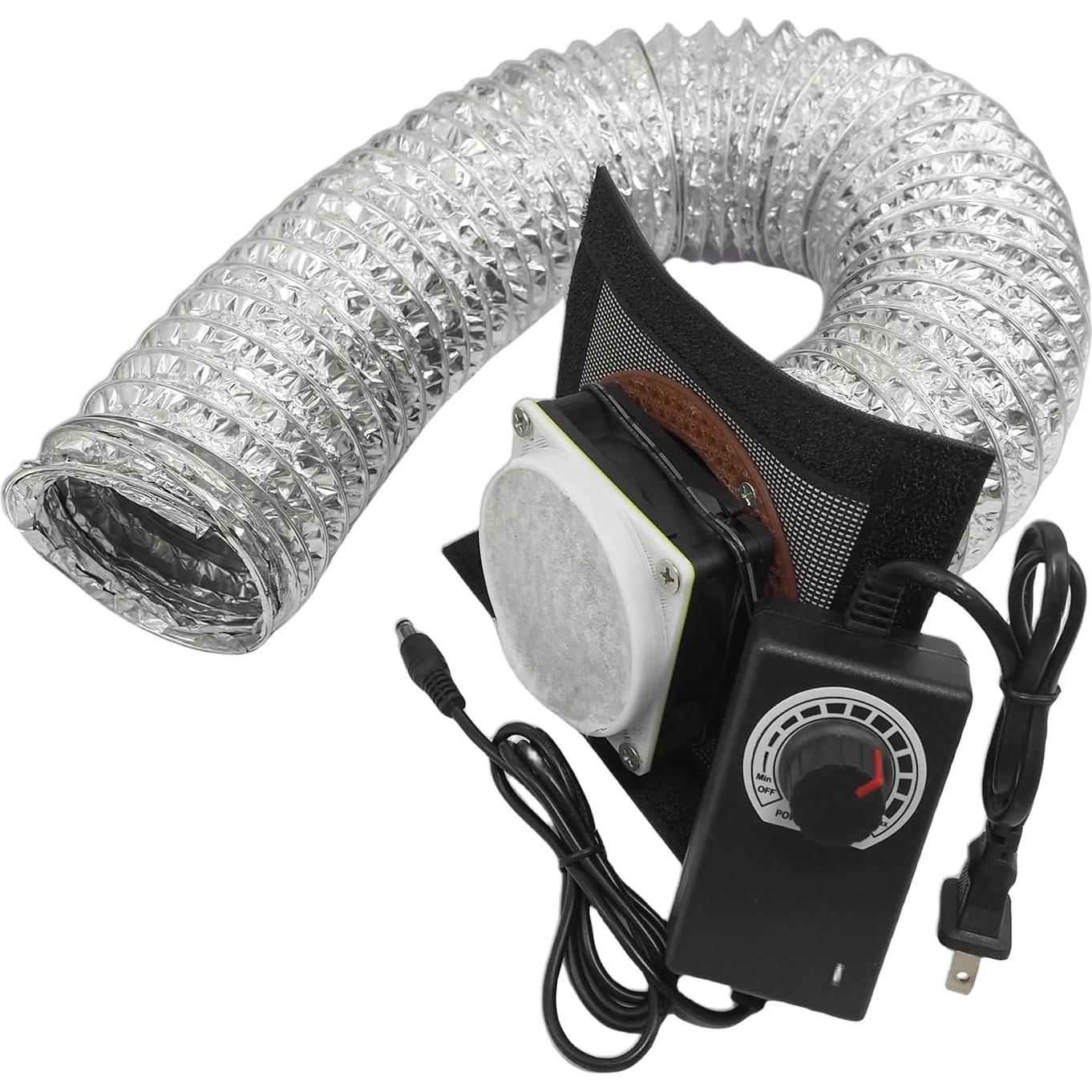 3D Printer Multifunctional Enclosure Paint Spray Booth with Exhaust Fan Filter System Ventilation with Adjustable Speed Control Power Adapter for Resin 3D Printer Painting Polishing Model