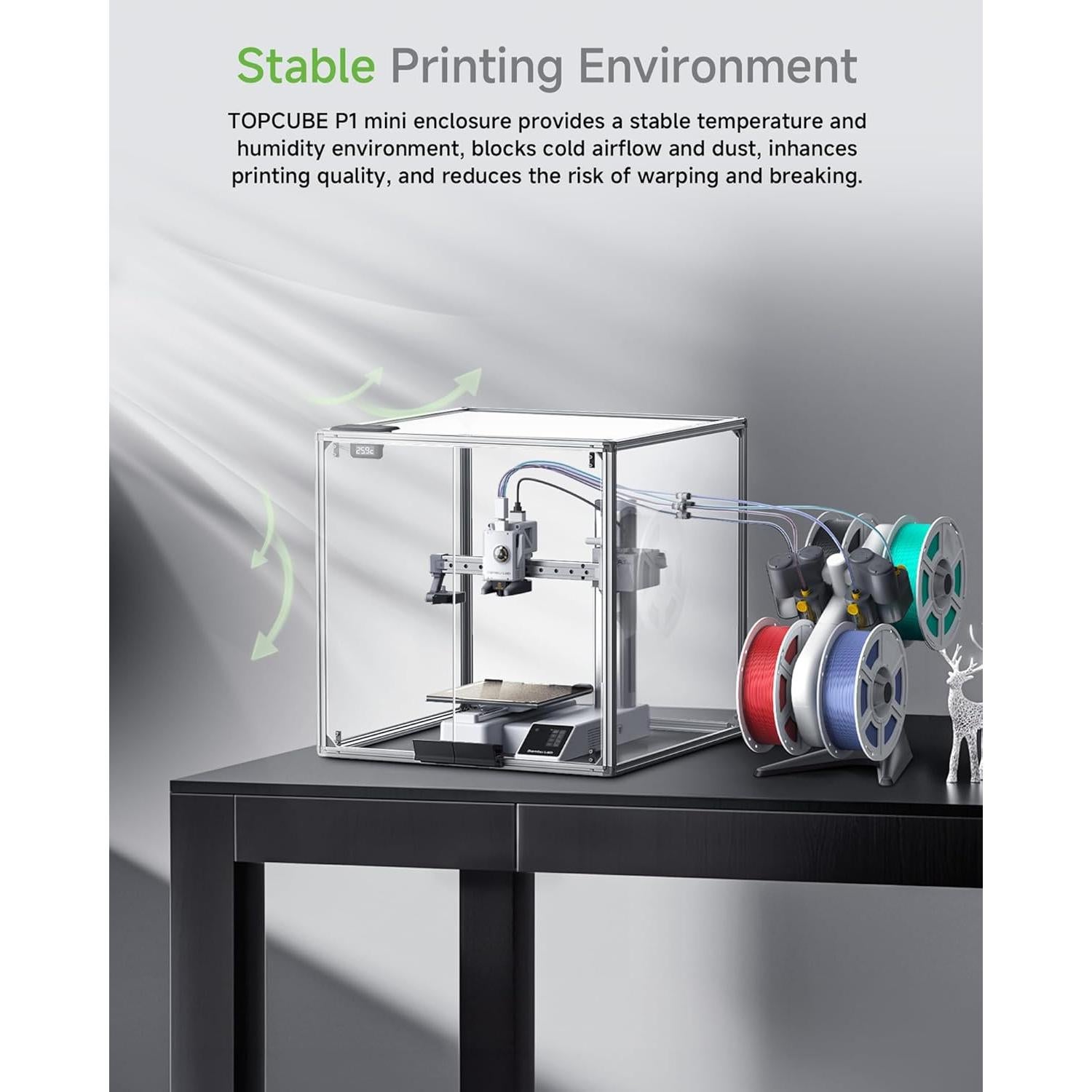 Caja Acrílica para Impresora 3D Topcube A1 Mini 470x470x470mm