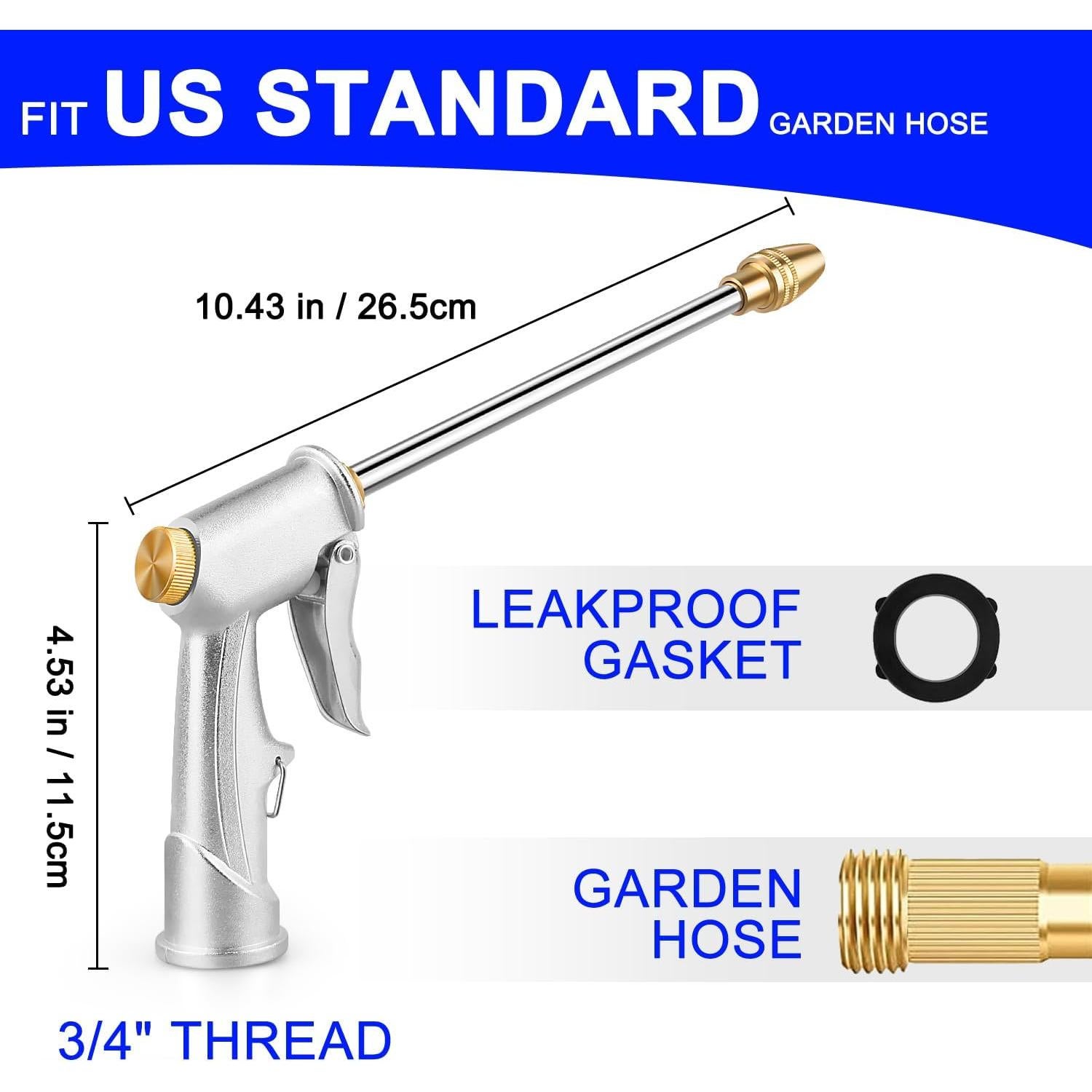 Boquilla de Manguera Ustope GN-02 Metal 2 Puertos 29x13cm