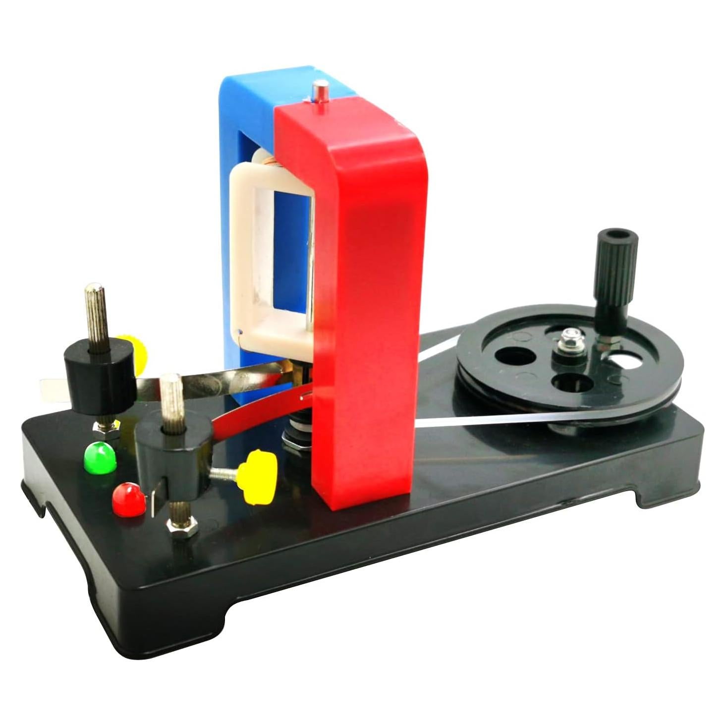 EUDAX School DIY Dynamo Lantern Educational STEM Building,Labs Demonstration Motor Activity Teaching Model Hand Cranked Power Electricity DC Electric Generator Physical Science Experiment Education