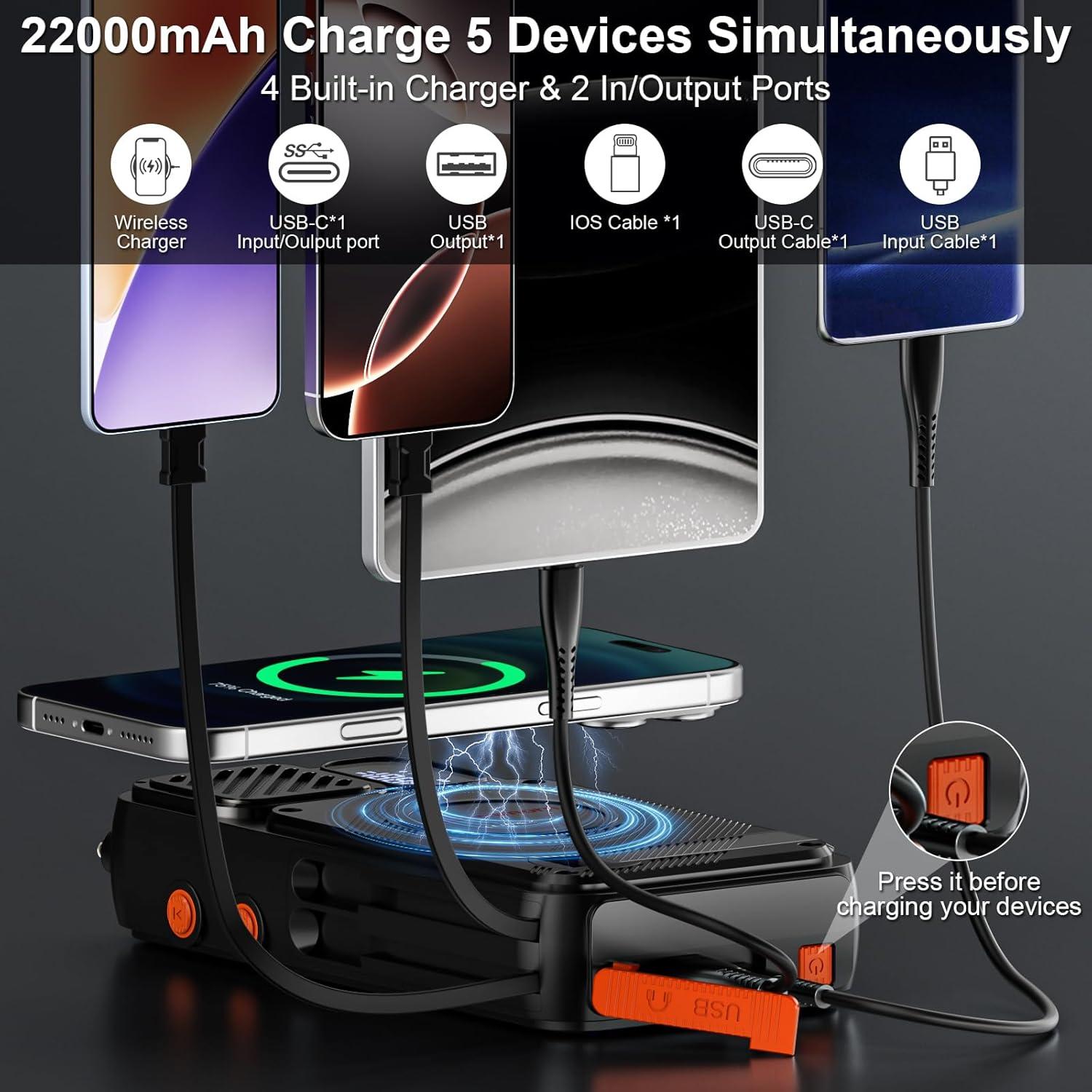 Radio de Emergencia Semmorn 22000mAh con Cargador Solar y Bluetooth