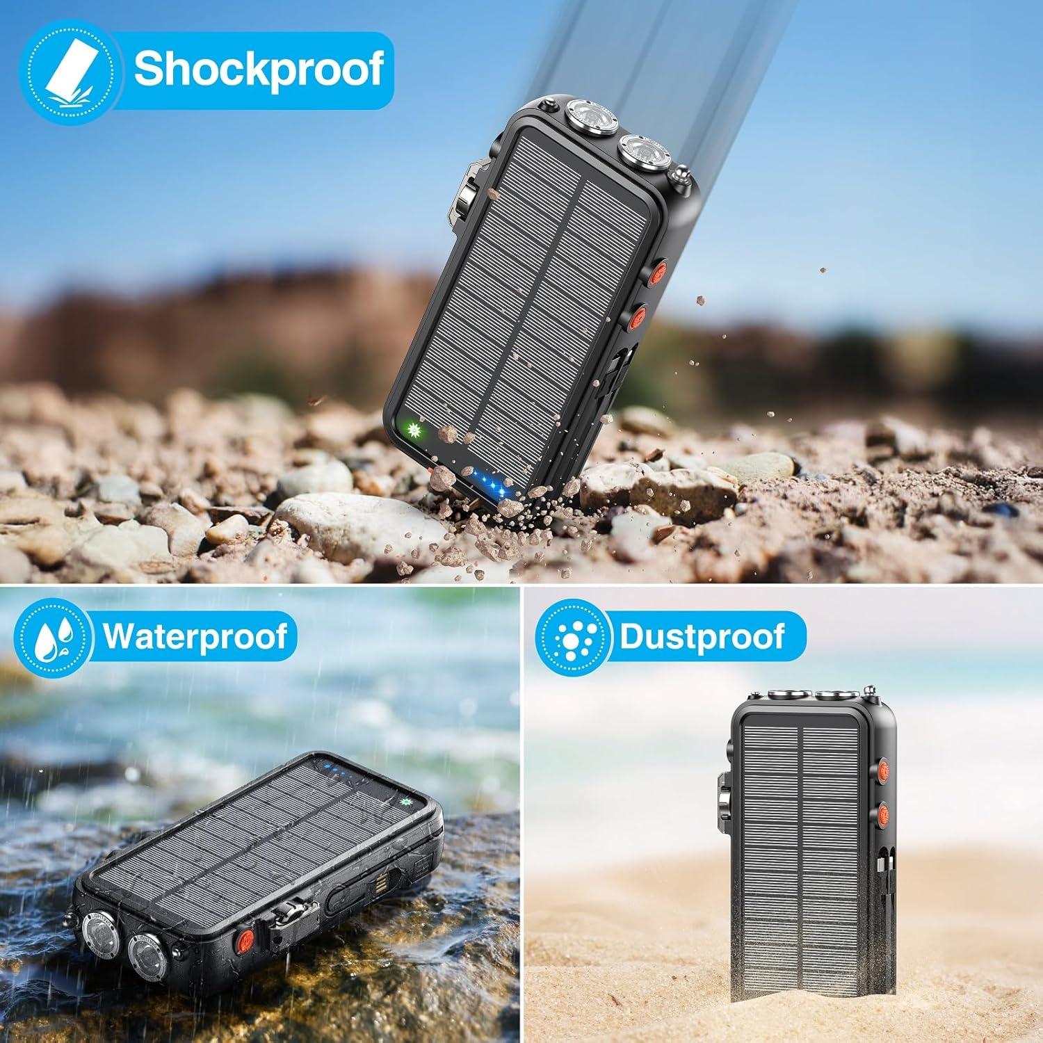 Radio de Emergencia Semmorn 22000mAh con Cargador Solar y Bluetooth