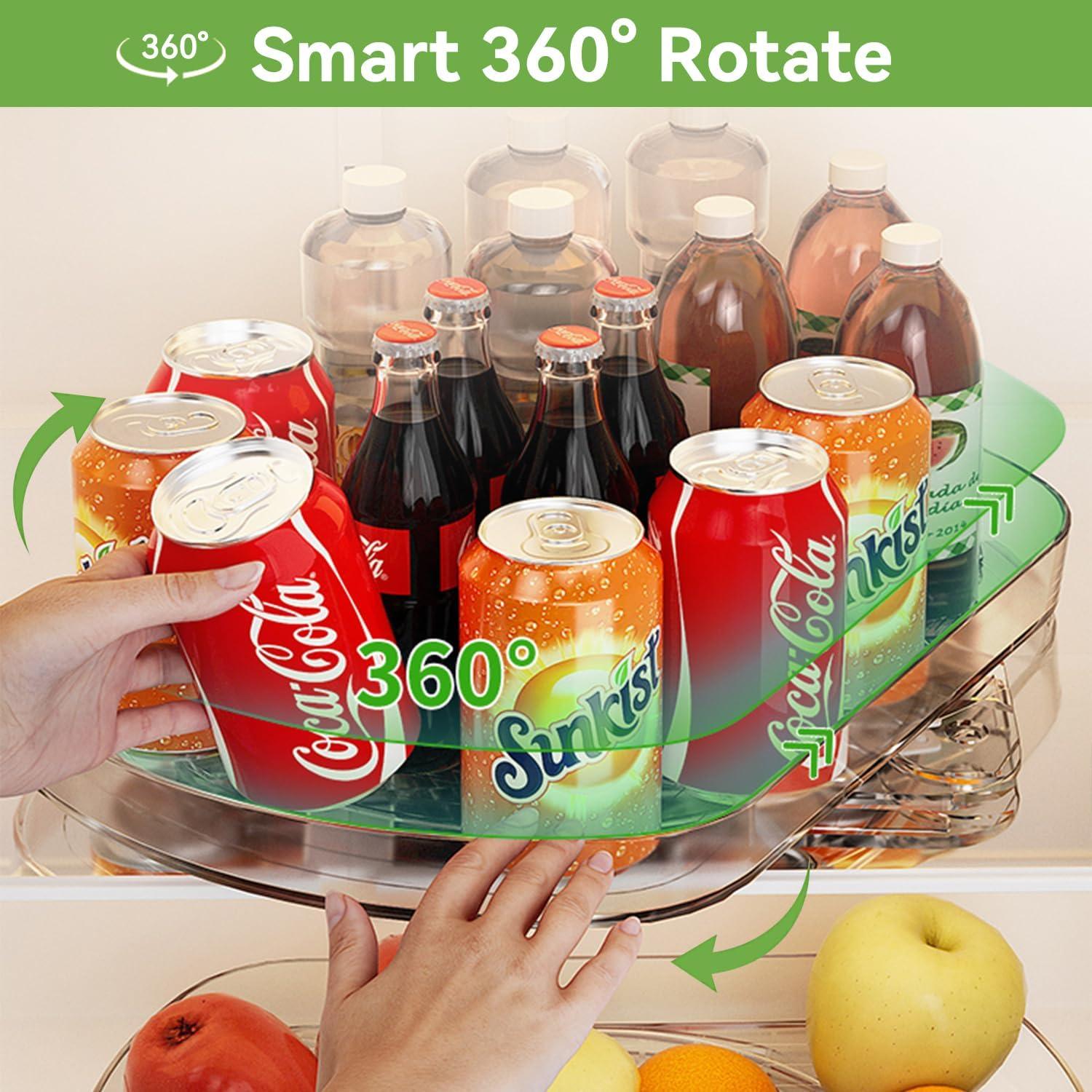 Organizador giratorio Voova Lazy Susan 39.6x27.9cm para refrigerador