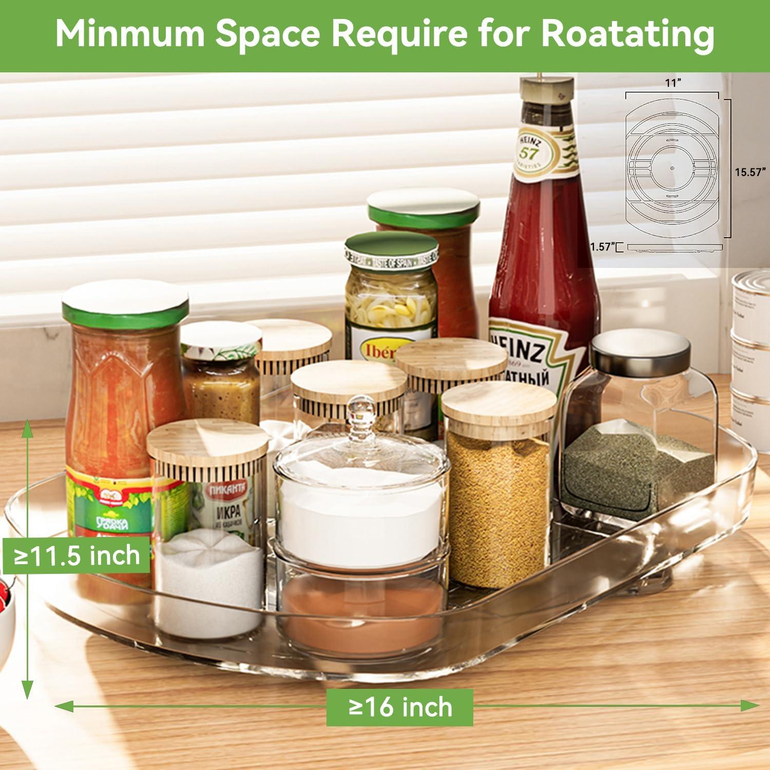 Organizador giratorio Voova Lazy Susan 39.6x27.9cm para refrigerador