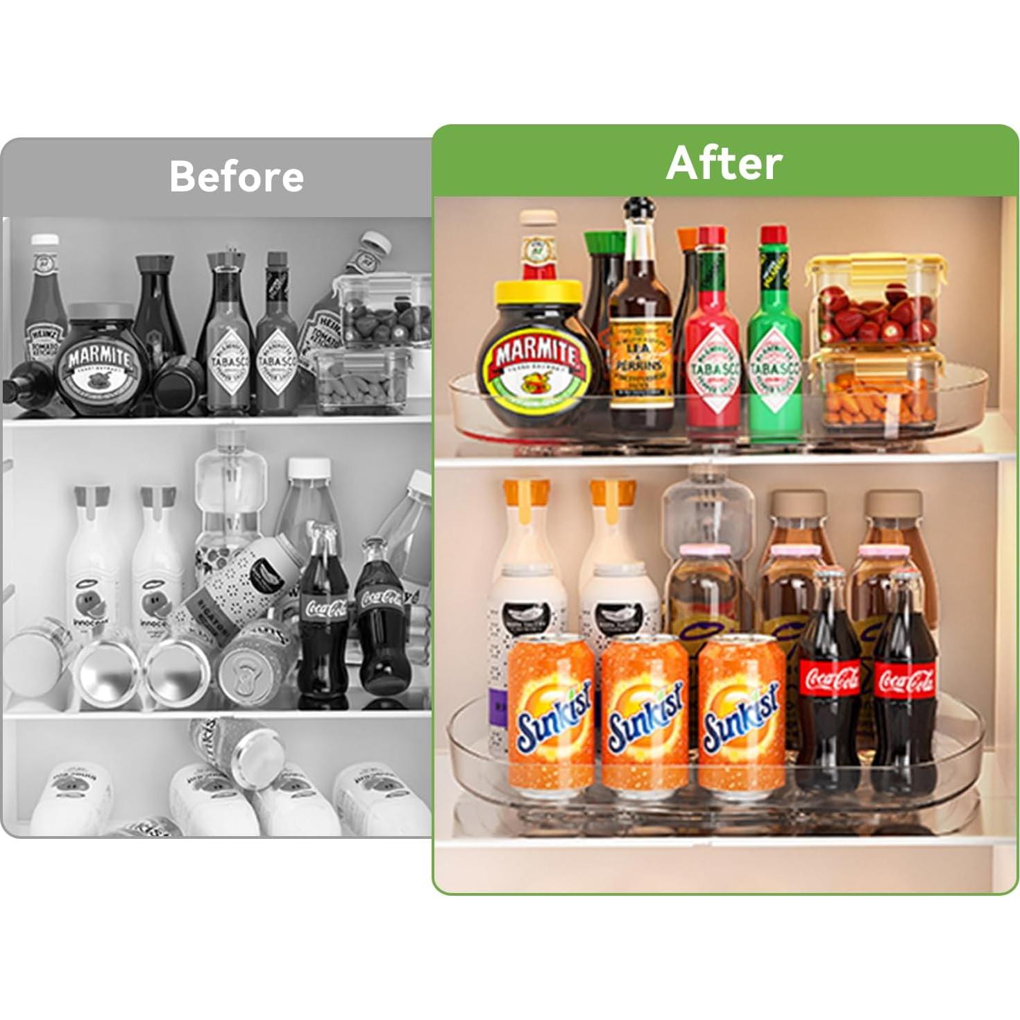 Organizador giratorio Voova Lazy Susan 39.6x27.9cm para refrigerador