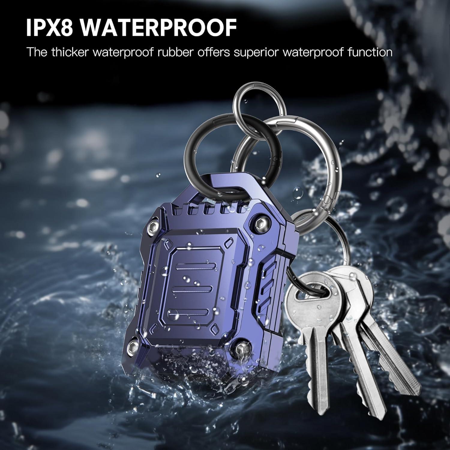 Soporte Llavero para AirTag Wayolte - Funda Impermeable Azul