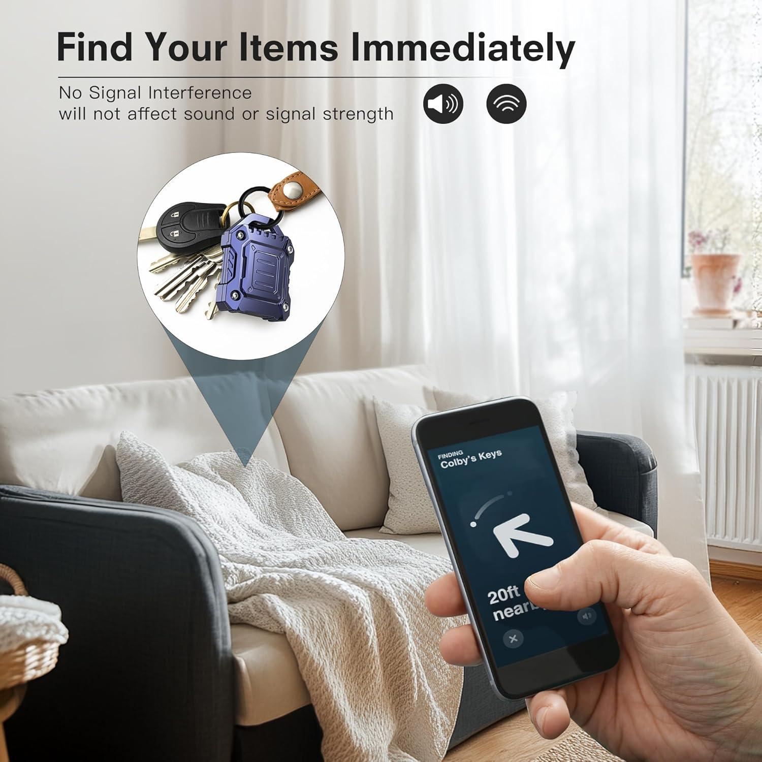 Soporte Llavero para AirTag Wayolte - Funda Impermeable Azul