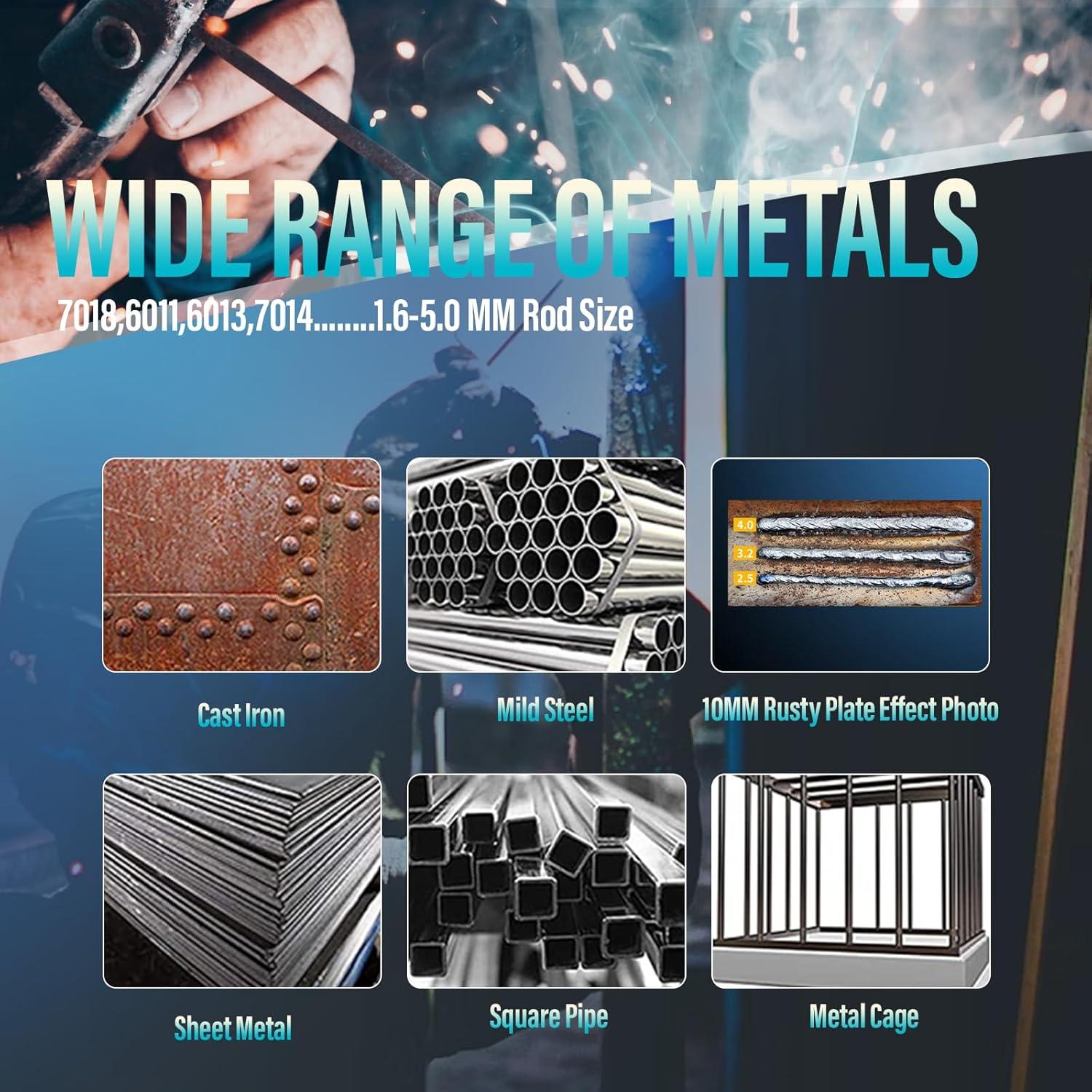 Soldador ARC Hiwension 200A Inversor IGBT Portátil LCD