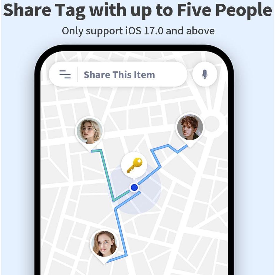 Localizador Bluetooth MaiLv Tech F03C para iOS, Negro