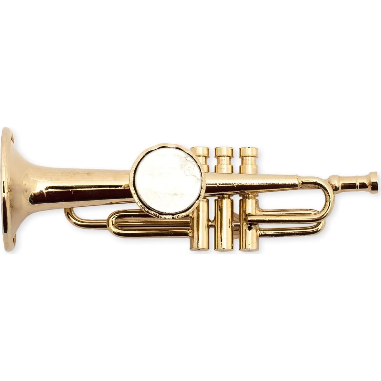 Imán Miniatura Trompeta Dorada Broadway Gifts 6,35 cm