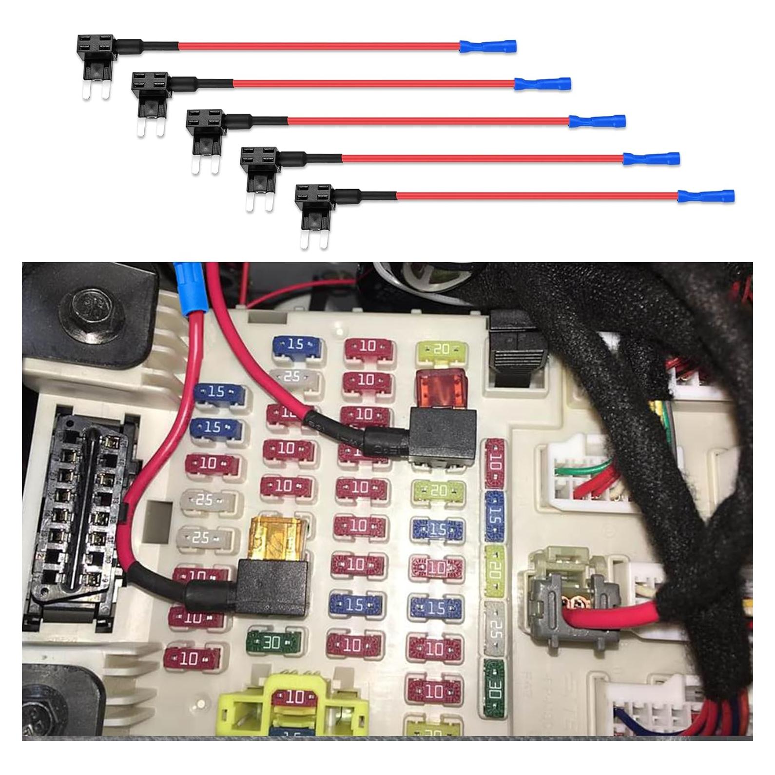Adaptador de Fusible HAOBO 5Pack 12V para Automóviles Mini Micro2