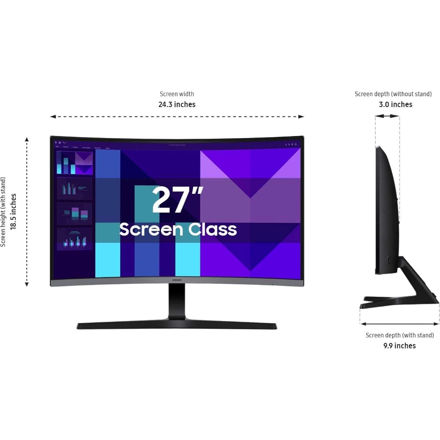 Monitor Curvo FHD Samsung S39GD 27" 100Hz HDMI Altavoces