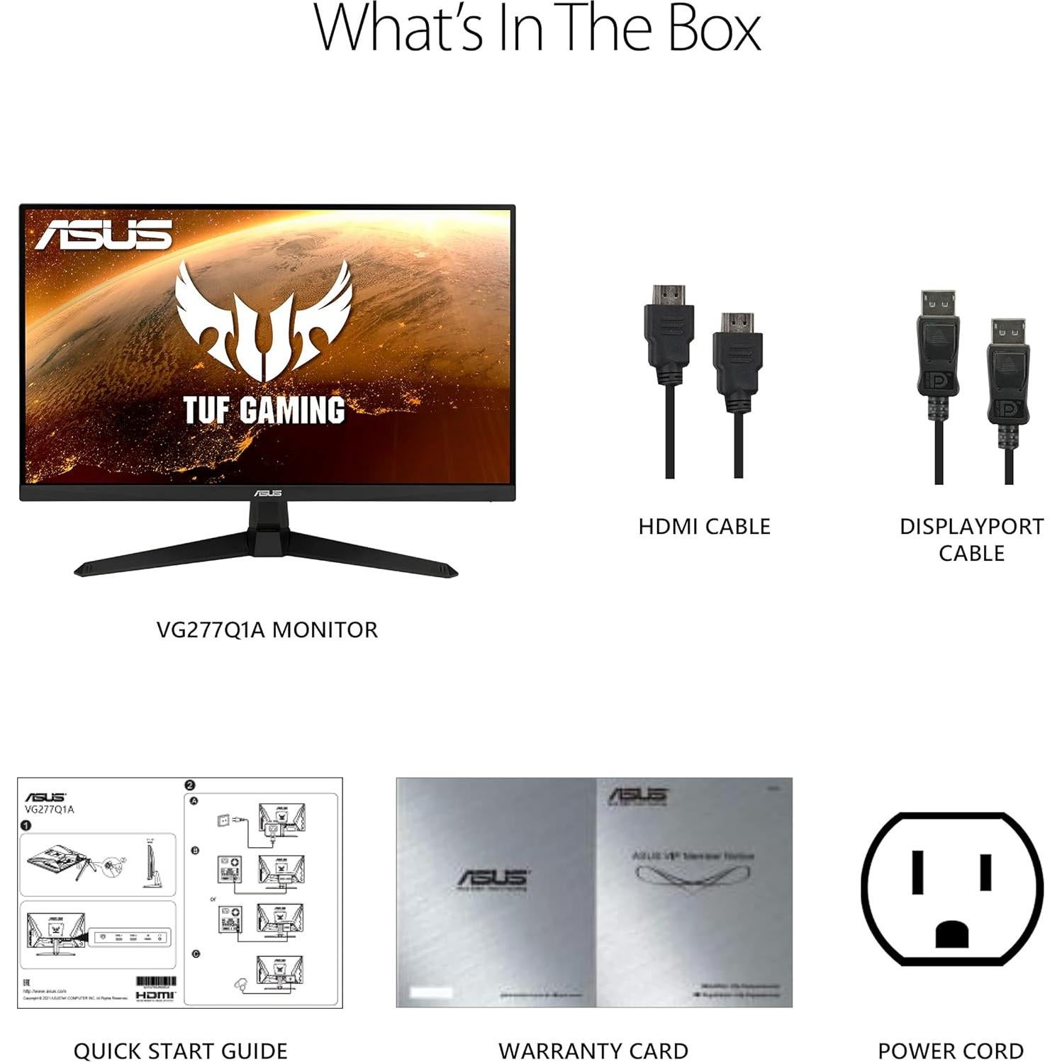 Monitor ASUS TUF Gaming 27" Full HD 165Hz FreeSync VG277Q1A