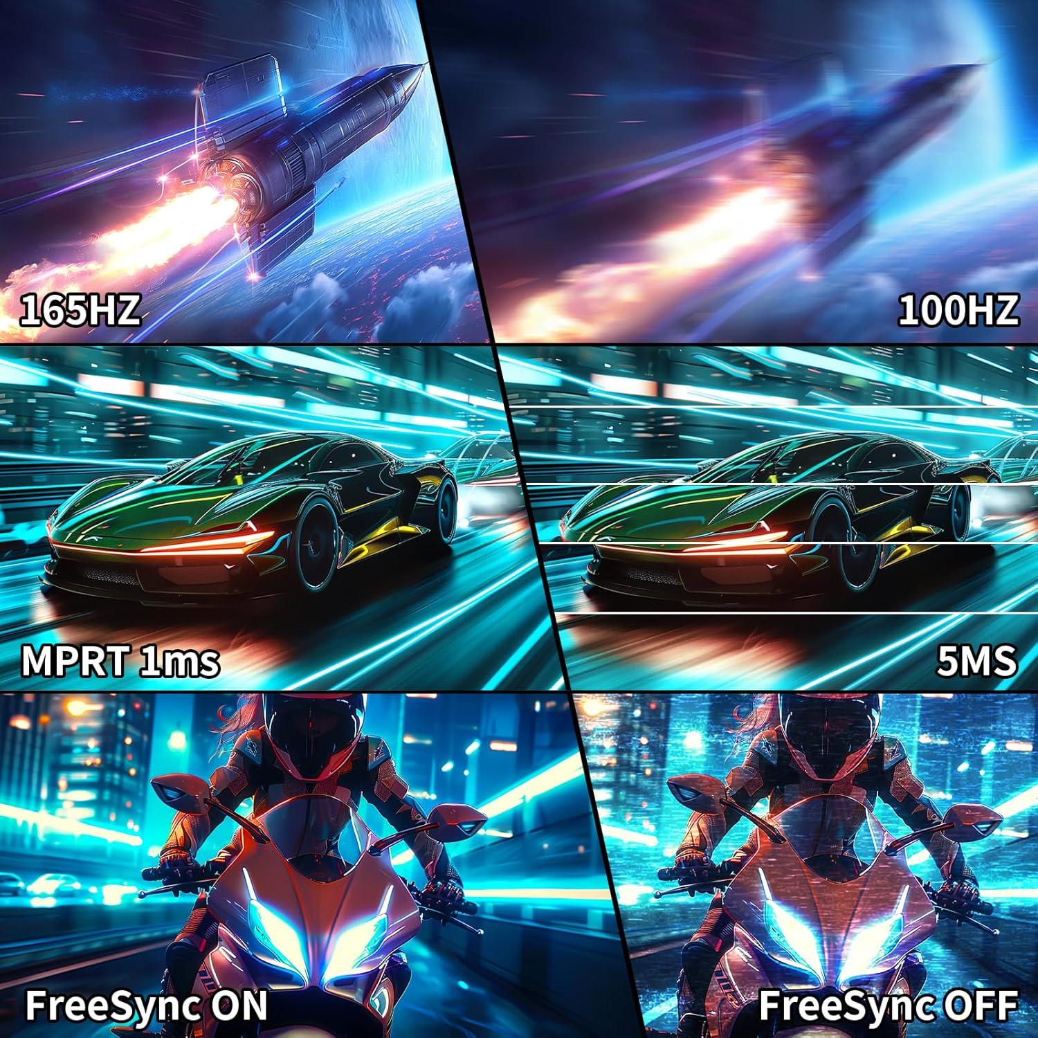 Monitor Curvo SANSUI 34" UWQHD 3440x1440 165Hz FreeSync