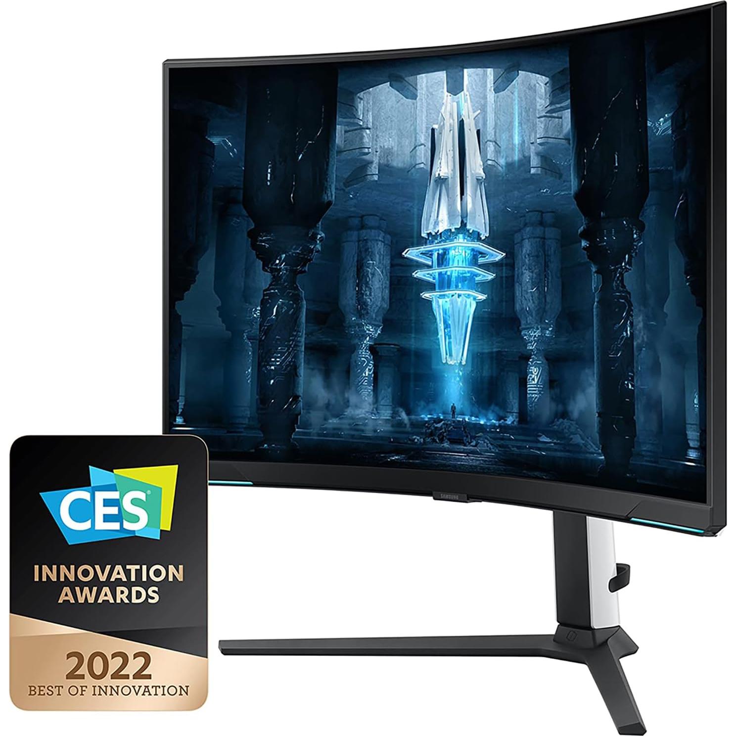 Samsung 32" Odyssey Neo G8 4K UHD 240Hz, Curved Gaming Monitor Bundle with Tech Smart USA Elite Suite 18, 2X 4K HDMI Cable & Deco Gear CPS Exclusive 26 Month Protection Pack (BEACH-CPS-26M1000)
