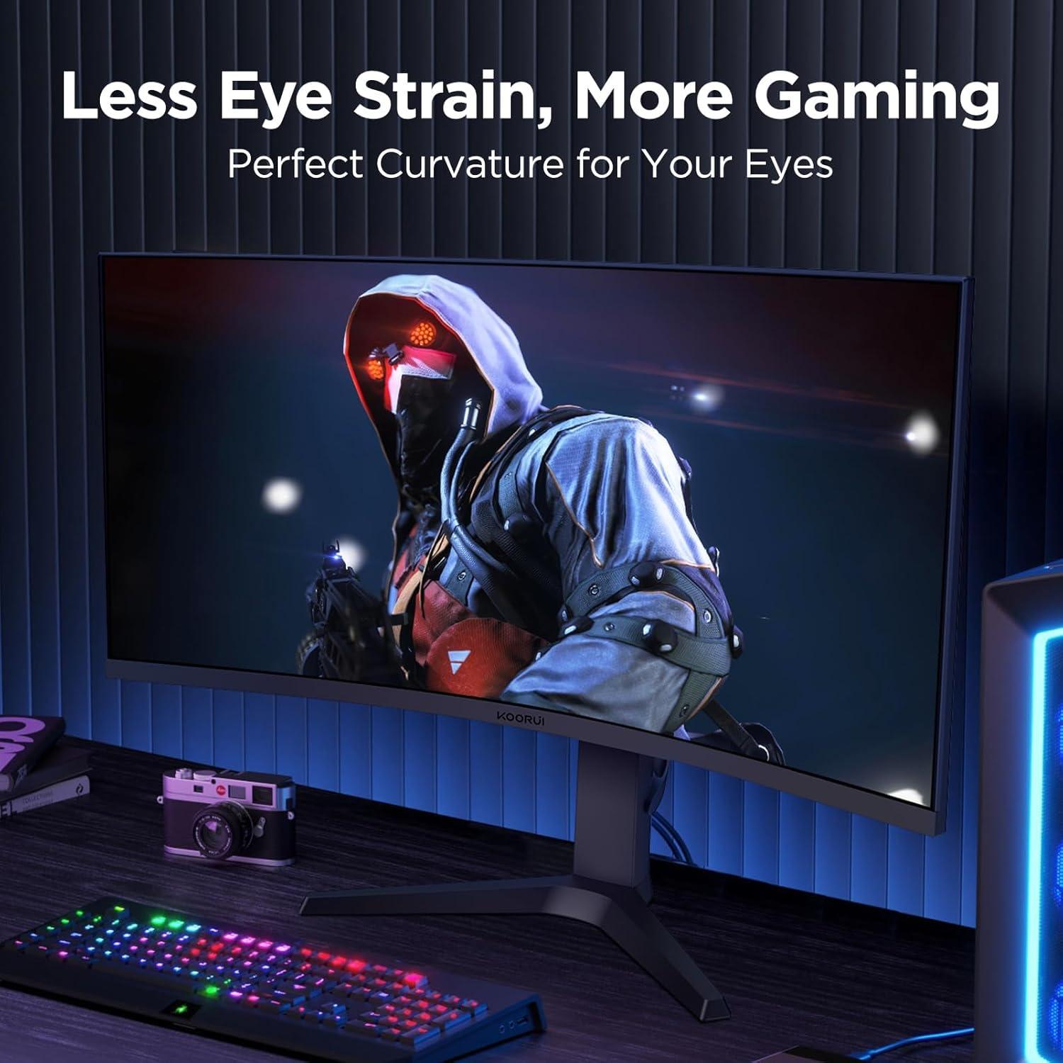 Monitor de Juego KOORUI 34" Ultrawide Curvado WQHD 165Hz