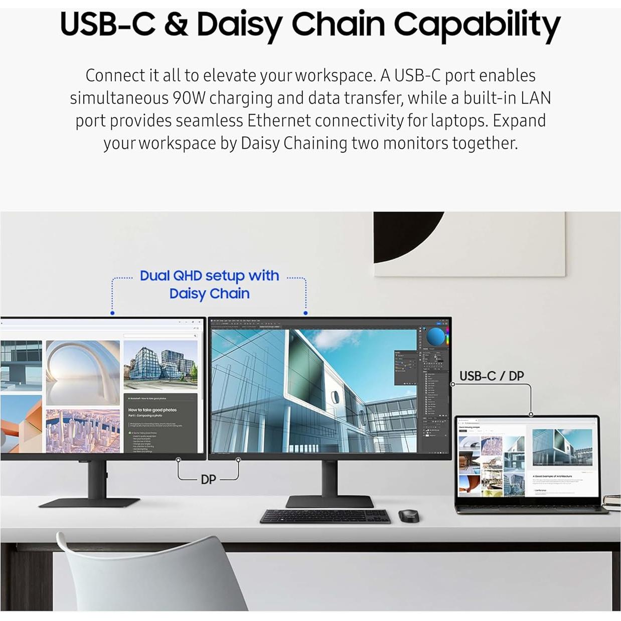 Monitor Samsung 27" ViewFinity S60UD QHD 100Hz USB-C