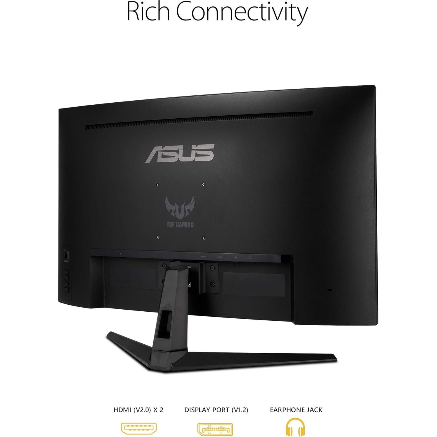 Monitor Curvo ASUS TUF Gaming 31.5" QHD 165Hz FreeSync