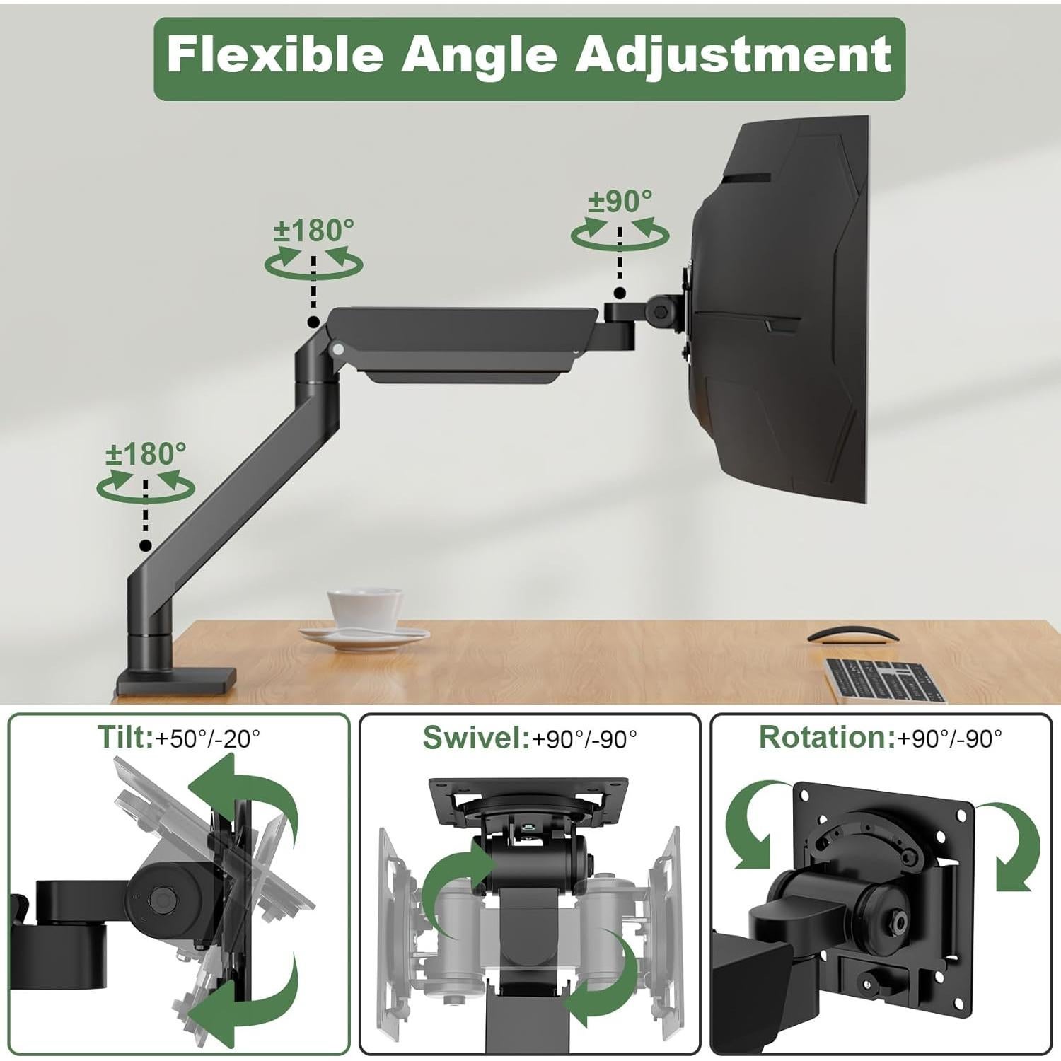 Brazo de Monitor UPGRAVITY para Pantallas 17-57" hasta 25kg
