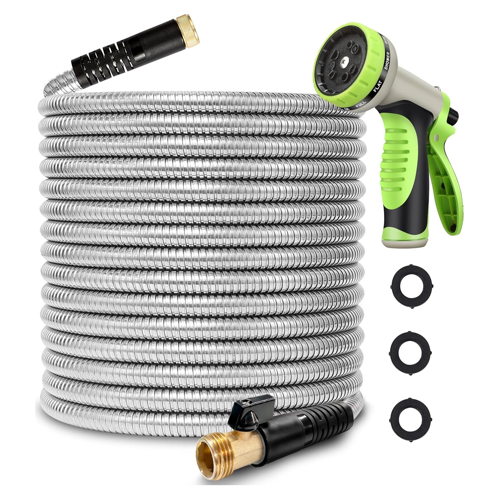 Manguera de Jardín WHOBUY 22,86 m Acero Inoxidable Flexible