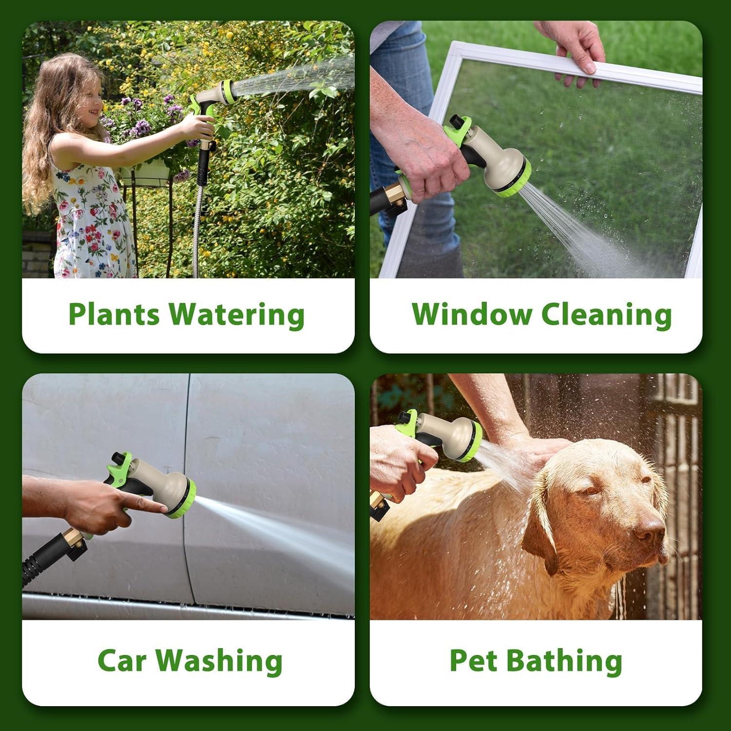 Manguera de Jardín WHOBUY 22,86 m Acero Inoxidable Flexible