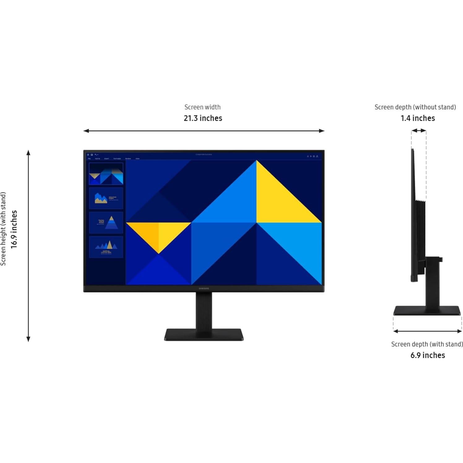 Monitor Samsung 24" S30GD IPS 100Hz Ergonomico Cuidado Ojos