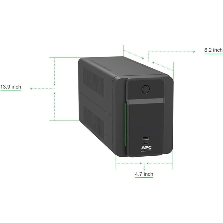 UPS APC 950VA BVK950M2 Respaldo Batería 2 USB C/A
