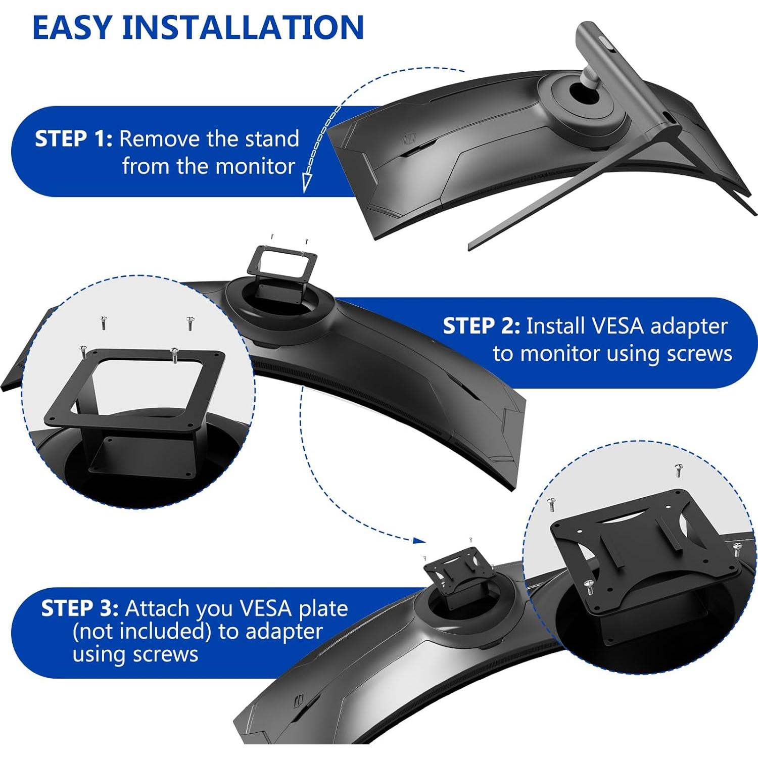 Adaptador VESA Samsung Neo G9 G65B G70A G75T G85NB CRG9 CHG9 CHG90