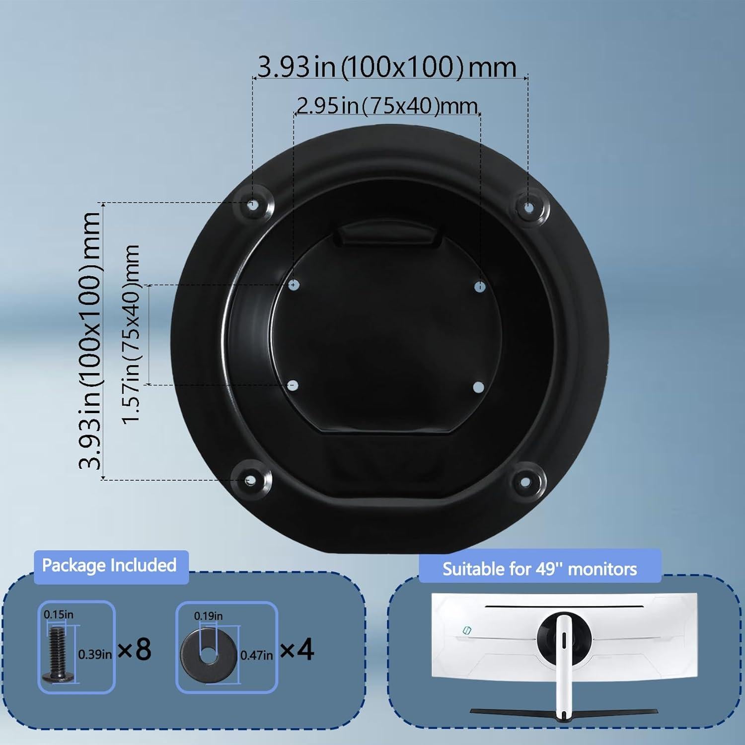 Adaptador de Montaje en Pared Samsung Odyssey G9 - Compatible 49"