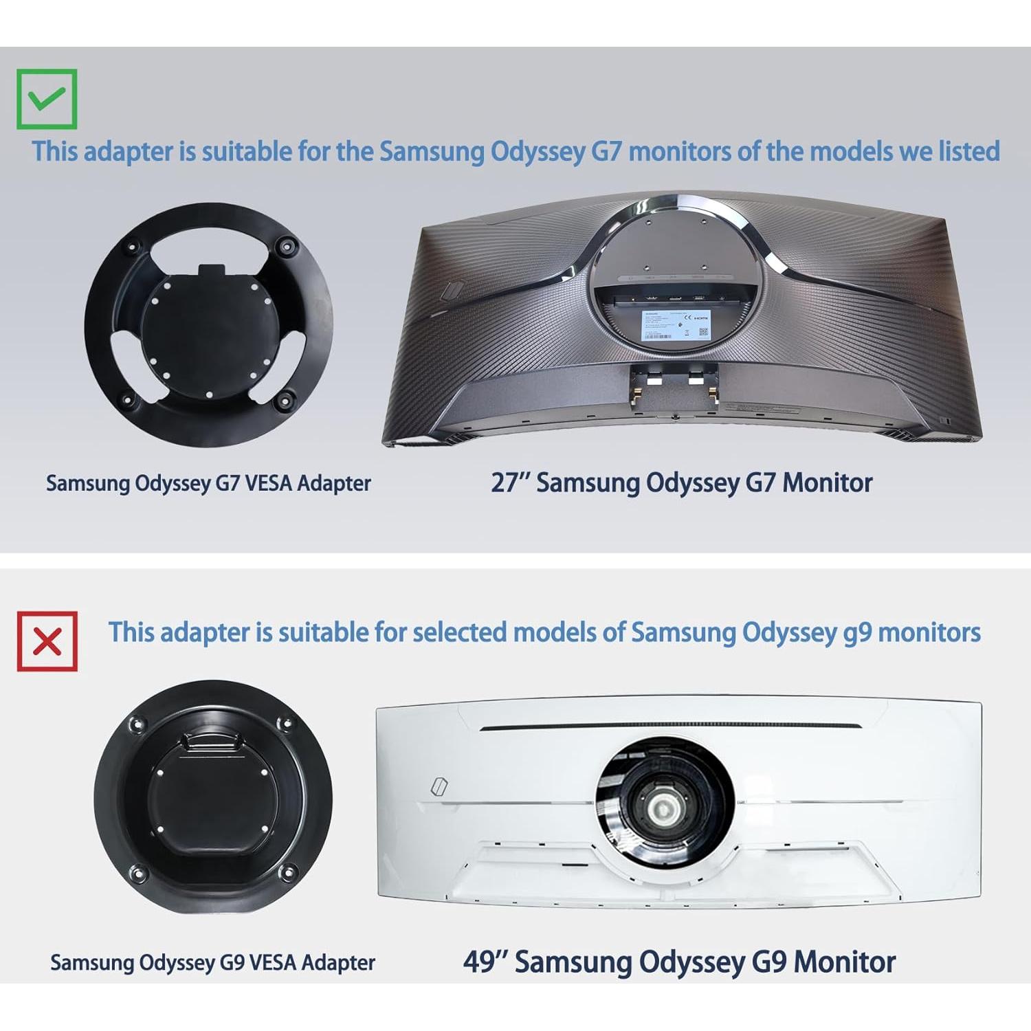 Adaptador de Montaje VESA para Monitores Samsung Odyssey G7