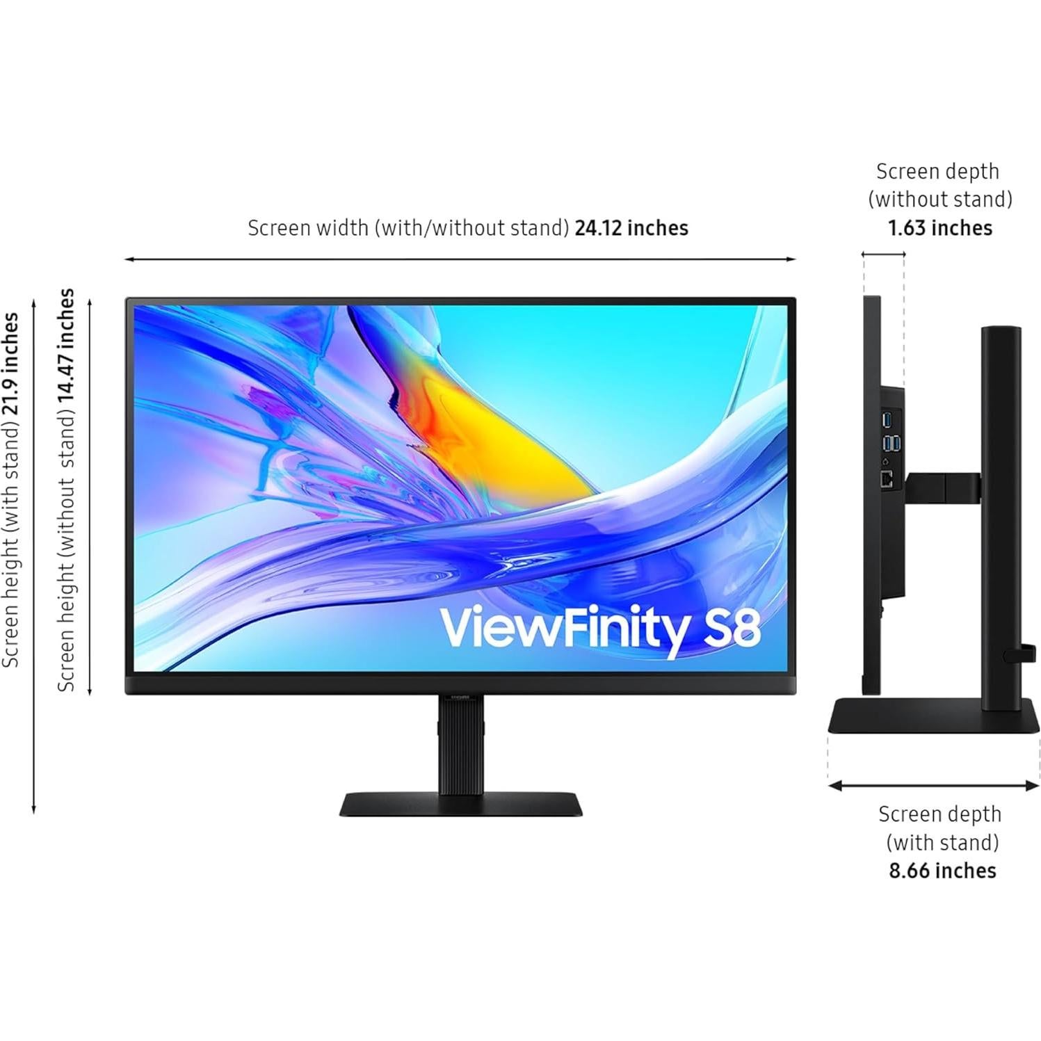 Monitor Samsung 27" ViewFinity S8 4K UHD HDR10 Ajustable