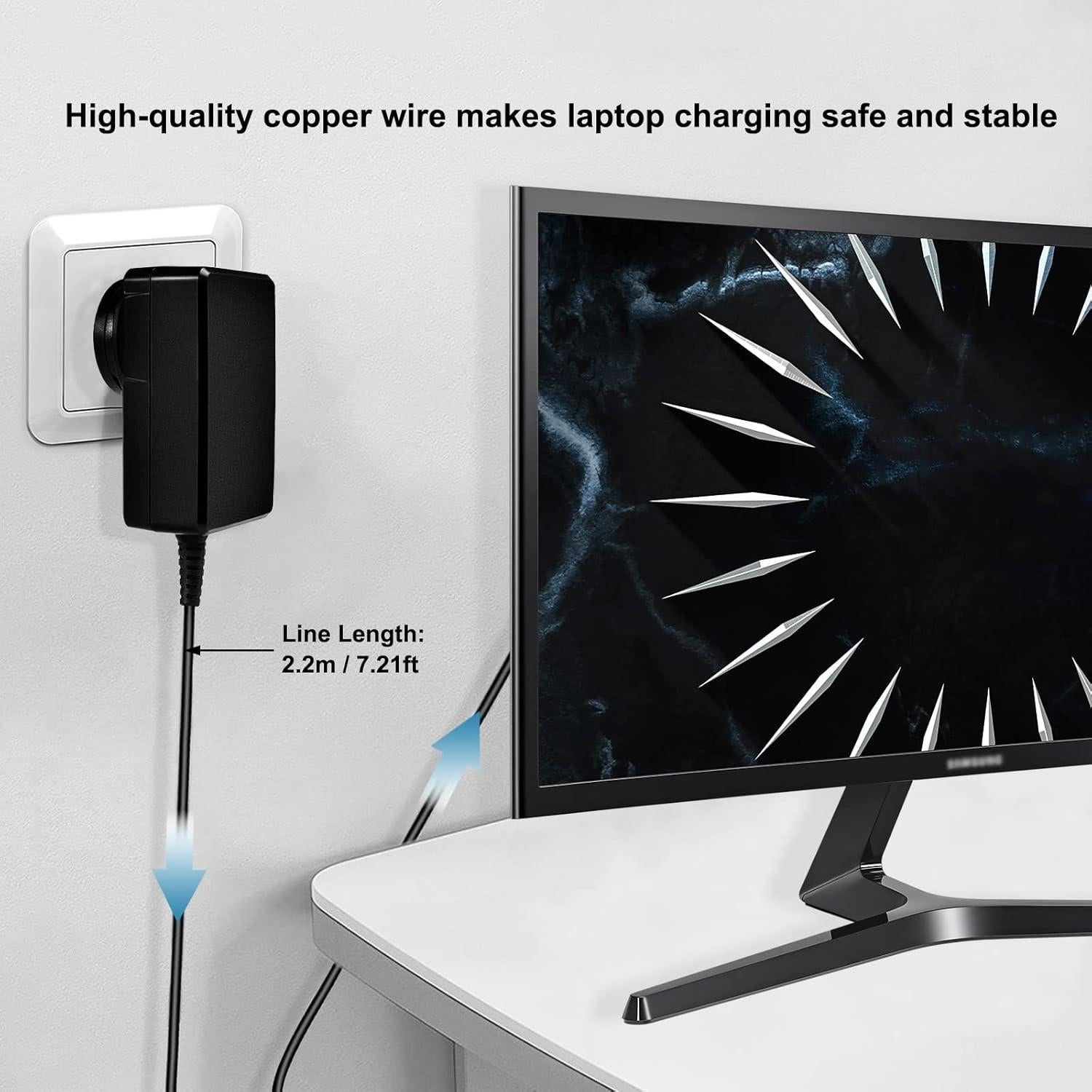 Cargador 19V 3.42A para Monitores y Soundbars Samsung