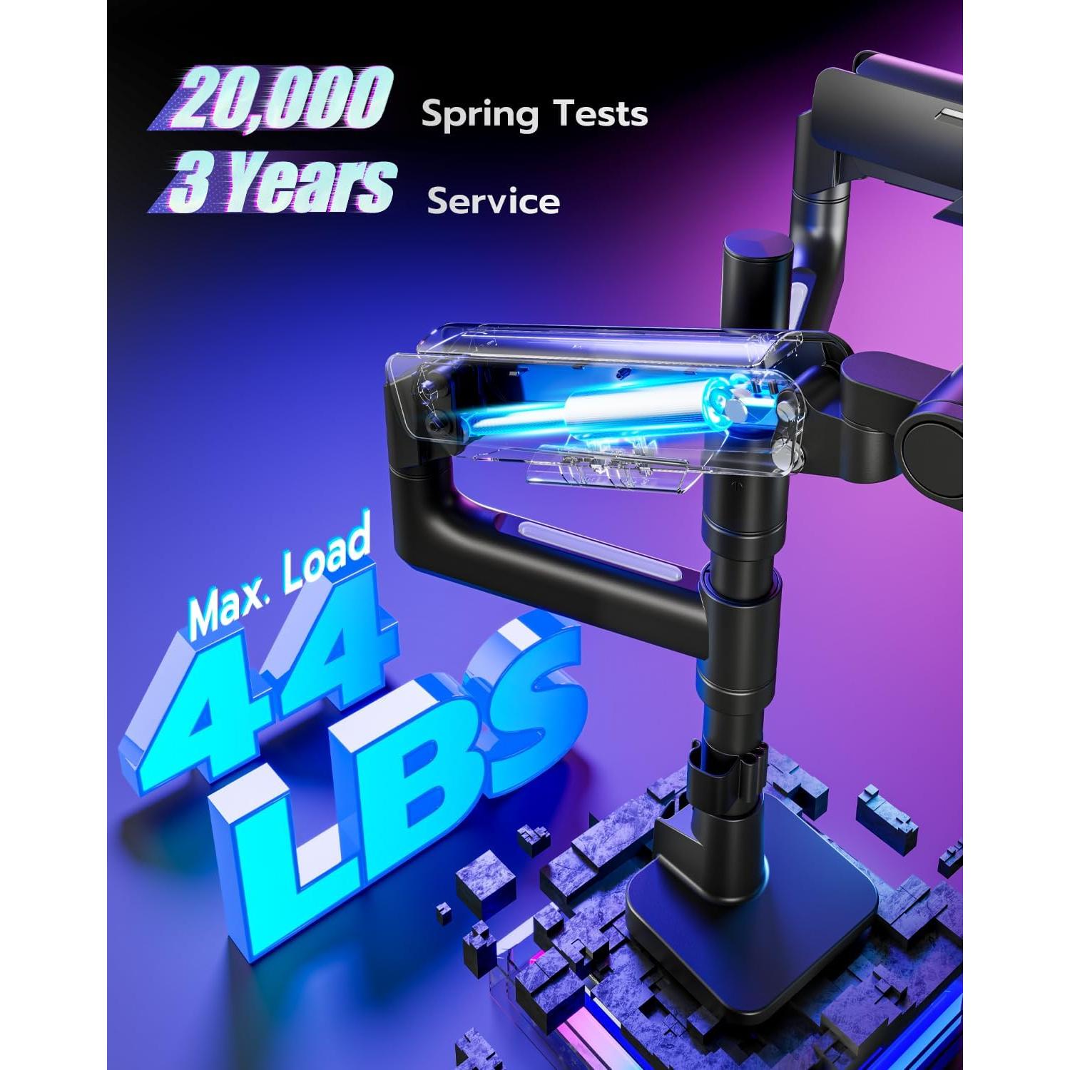 Soporte Doble Vertical ARES WING para Monitores 17-49" Negro