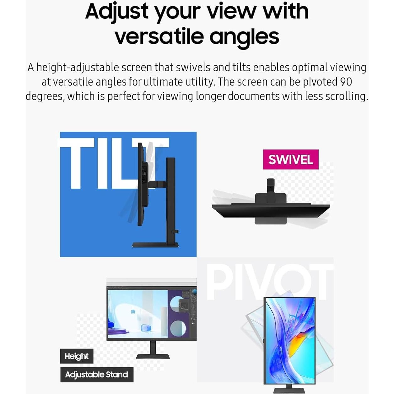 Monitor Samsung ViewFinity S8 27" 4K UHD USB-C Ajustable