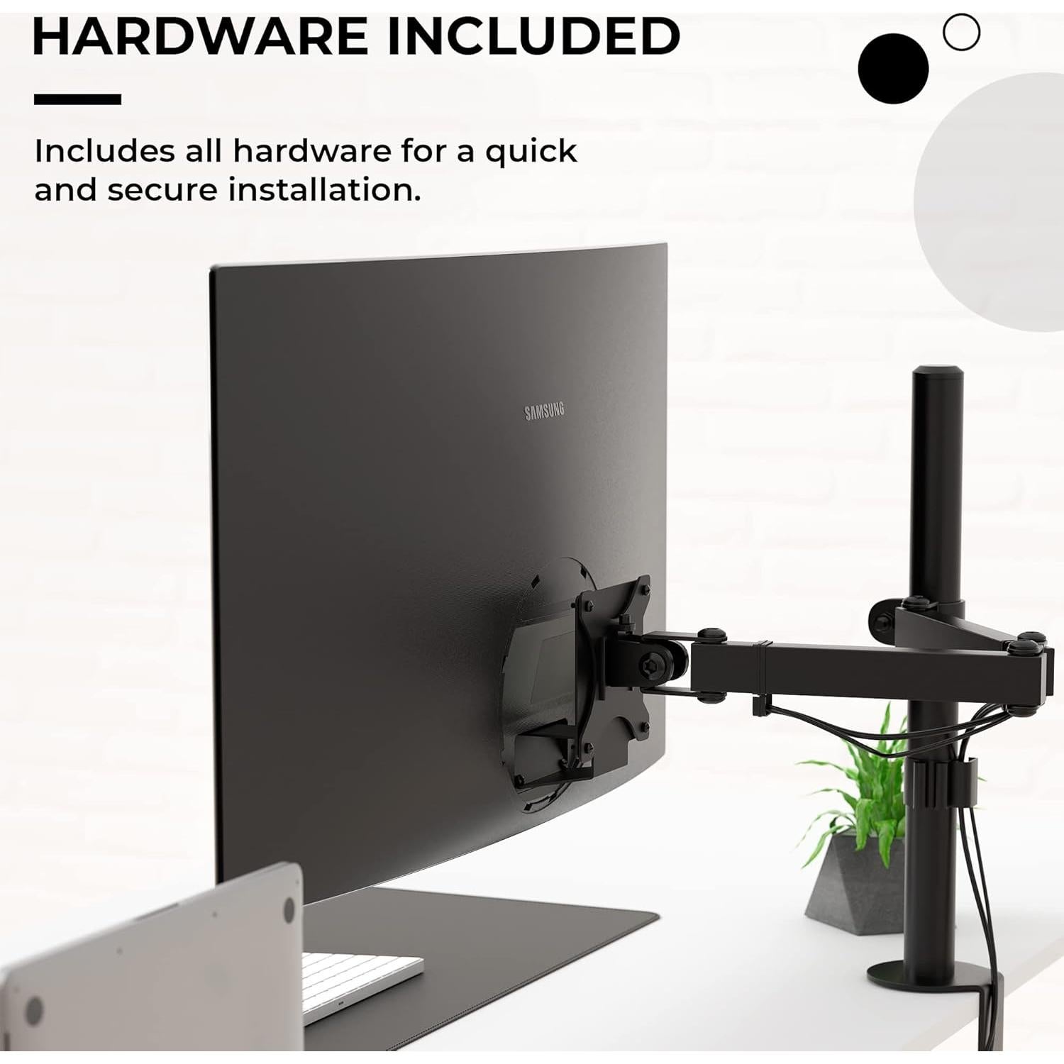 Adaptador VESA HumanCentric para Monitores Curvos Samsung 75x75mm