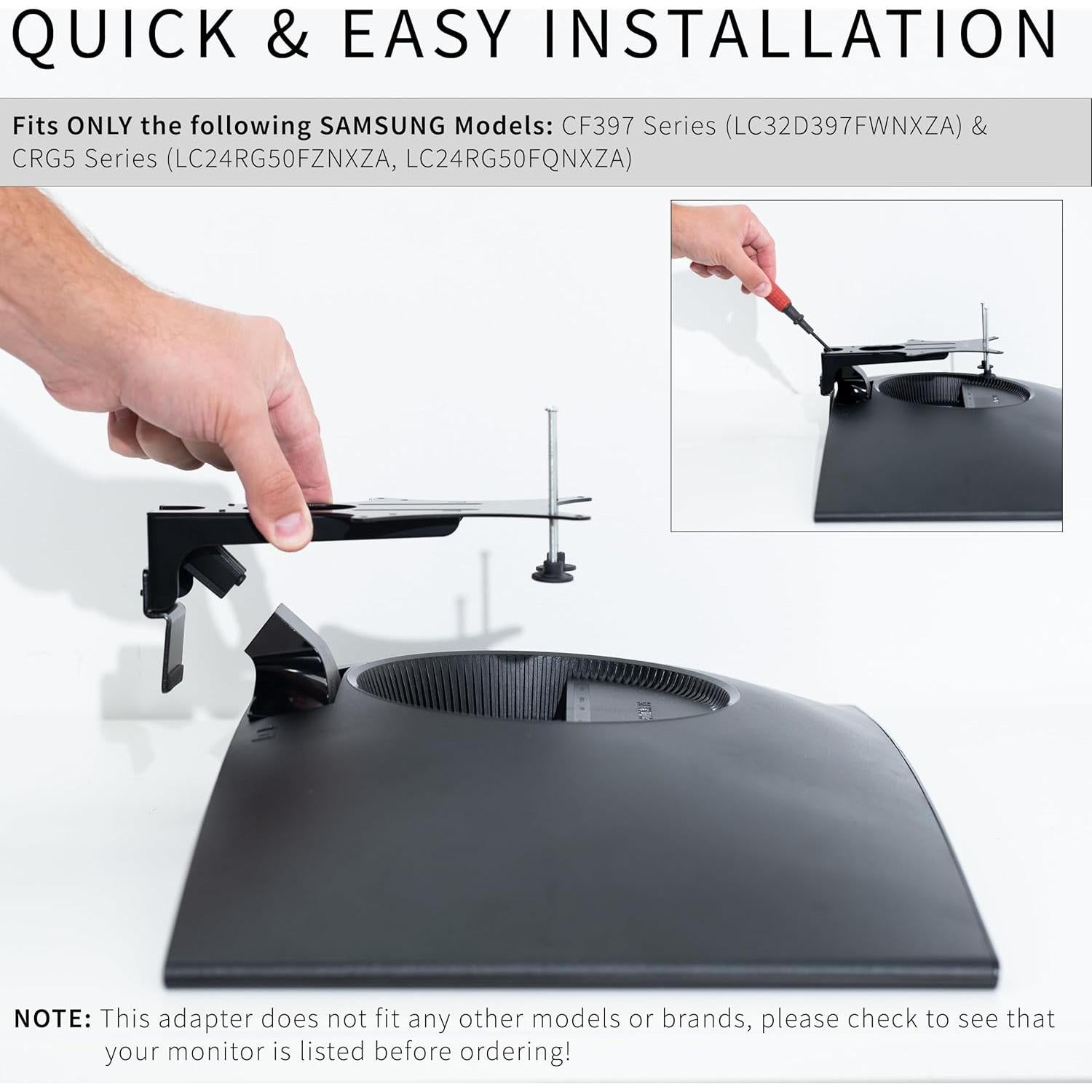 Placa Adaptadora VESA VIVO para Monitores Curvos Samsung 24" y 32"