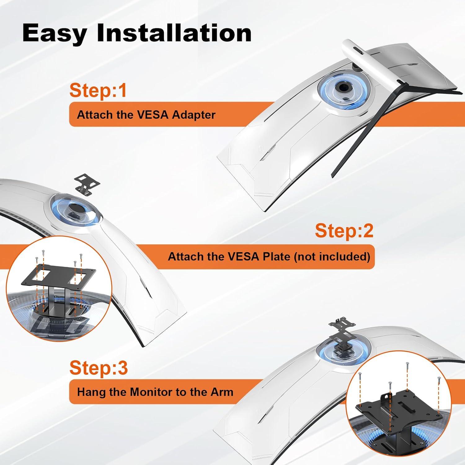 Placa Adaptador VESA PUTORSEN para Monitores Samsung G9 100x100mm
