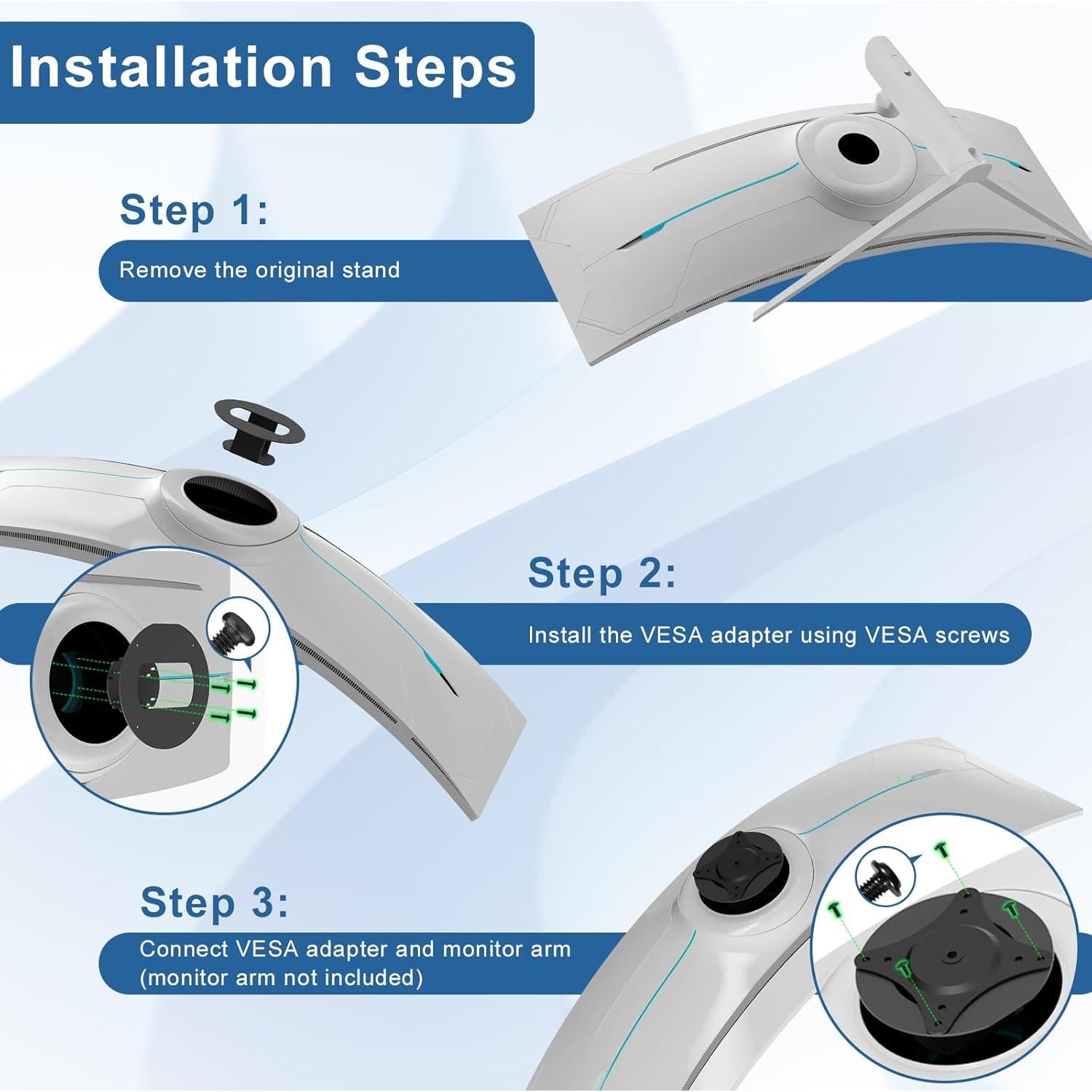 Adaptador VESA Bedycoon para Monitor Samsung Odyssey G9 100x100