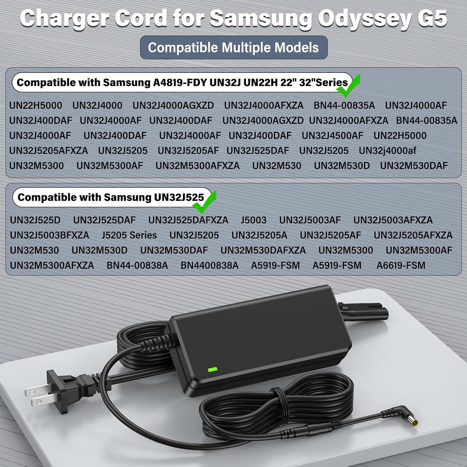 Adaptador de CA 19V 3.42A para Monitor Curvado Samsung G5