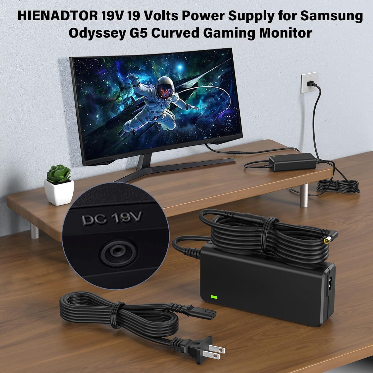 Adaptador de CA 19V 3.42A para Monitor Curvado Samsung G5